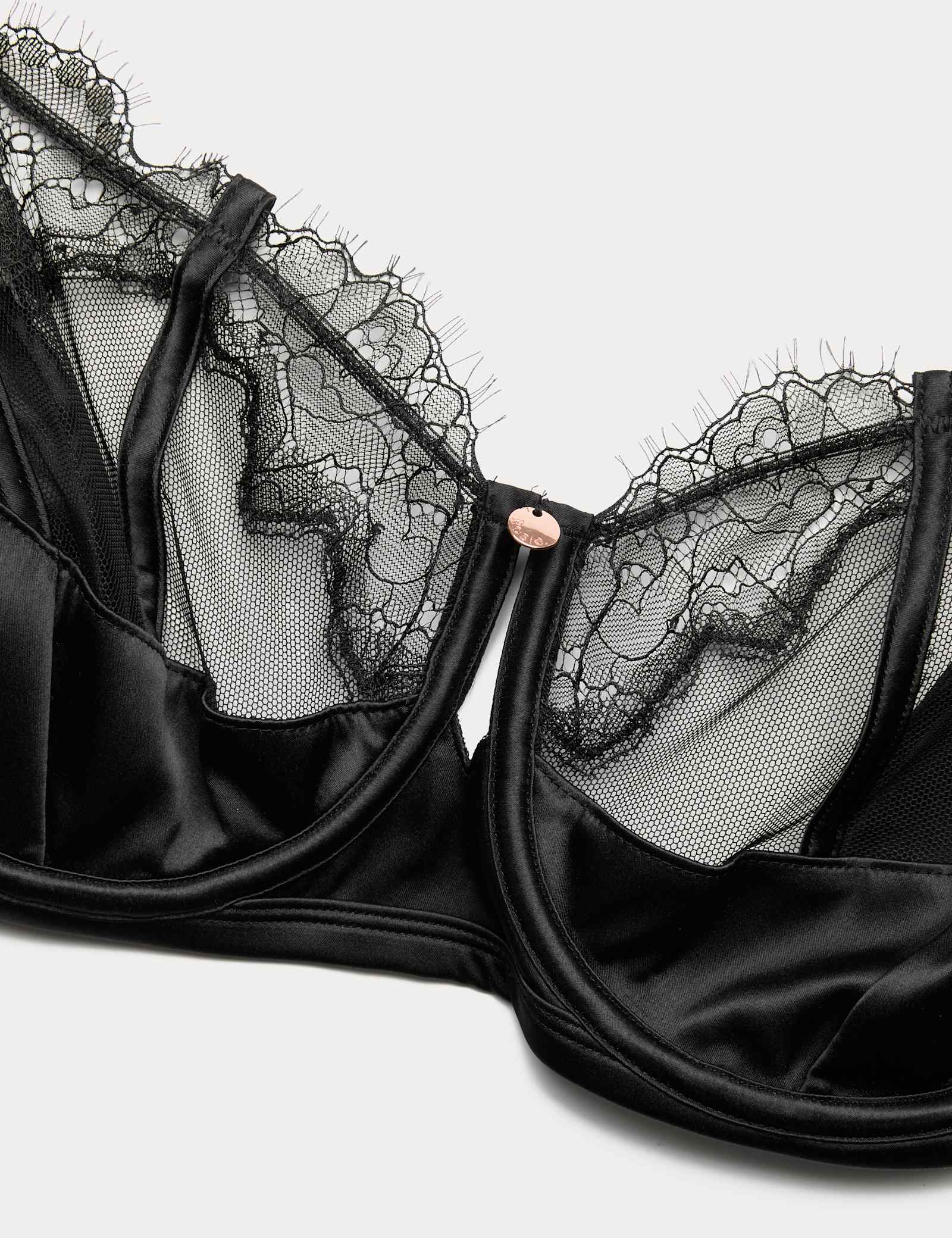 Liana Silk & Lace Wired Balcony Bra (F+) - image 5
