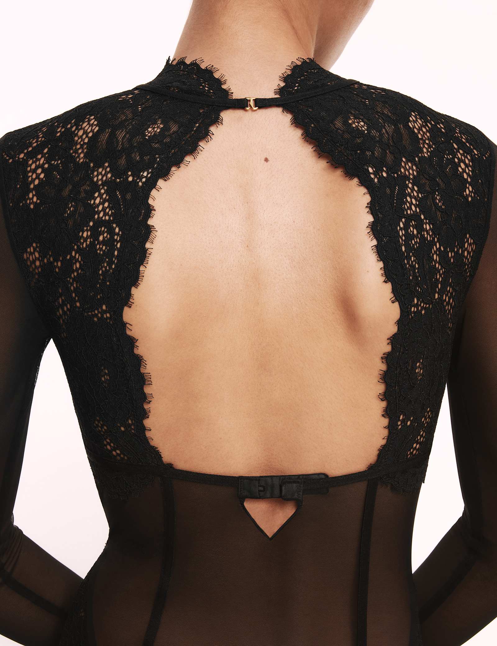 Mesh & Lace Long Sleeve Body - image 5