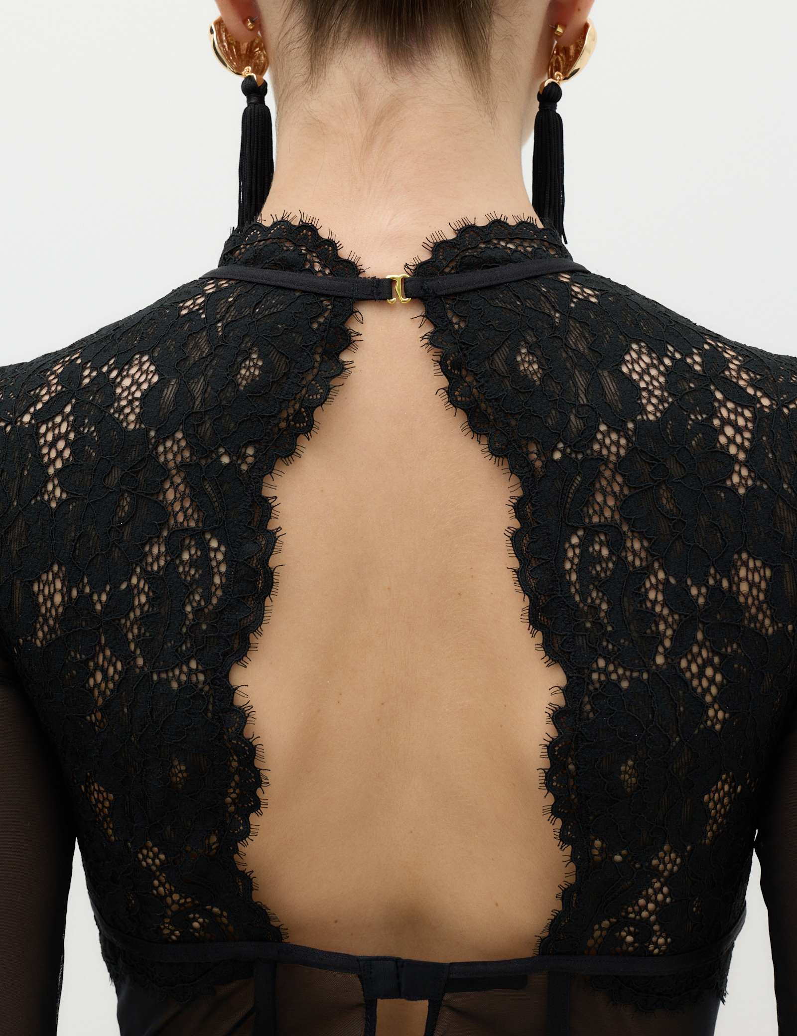 Mesh & Lace Long Sleeve Body - image 4