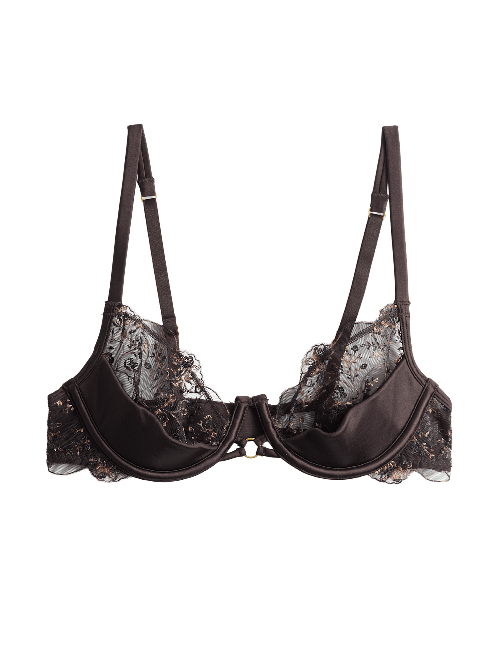 Mia Leopard Embroidery Quarter Cup Bra (A-E) - image 3