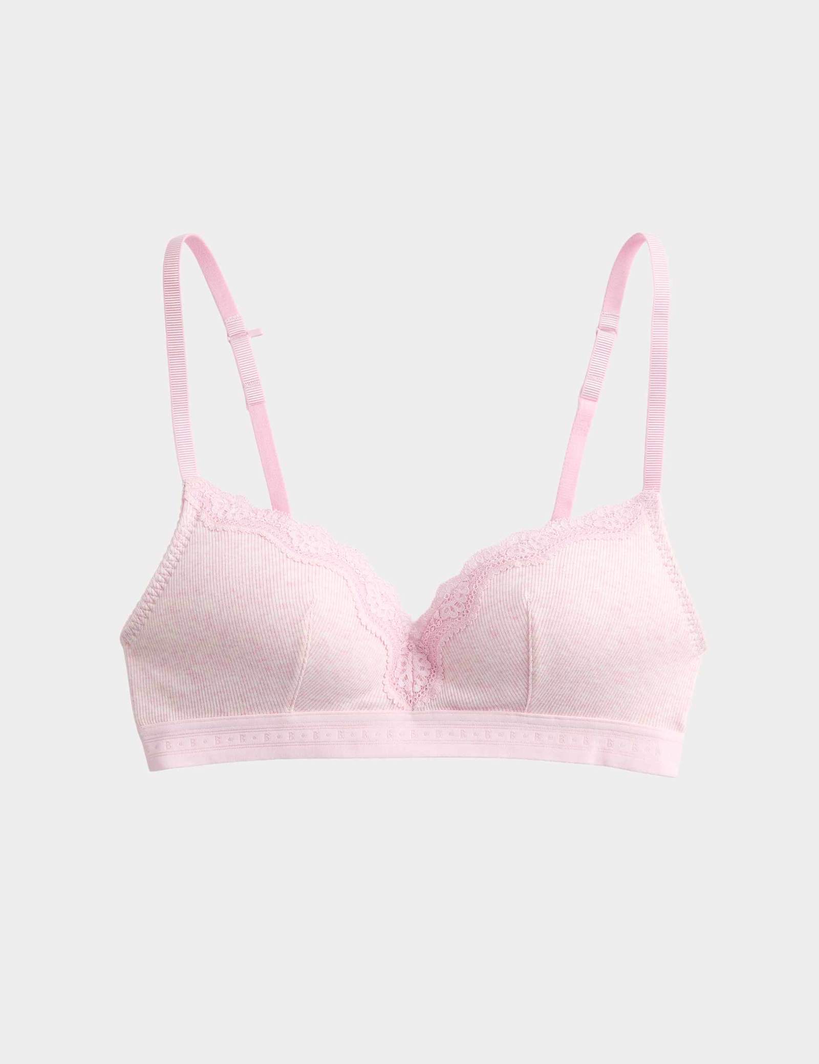 Lotta Cotton Blend Rib Non Wired Plunge Bra (A-E) - image 1