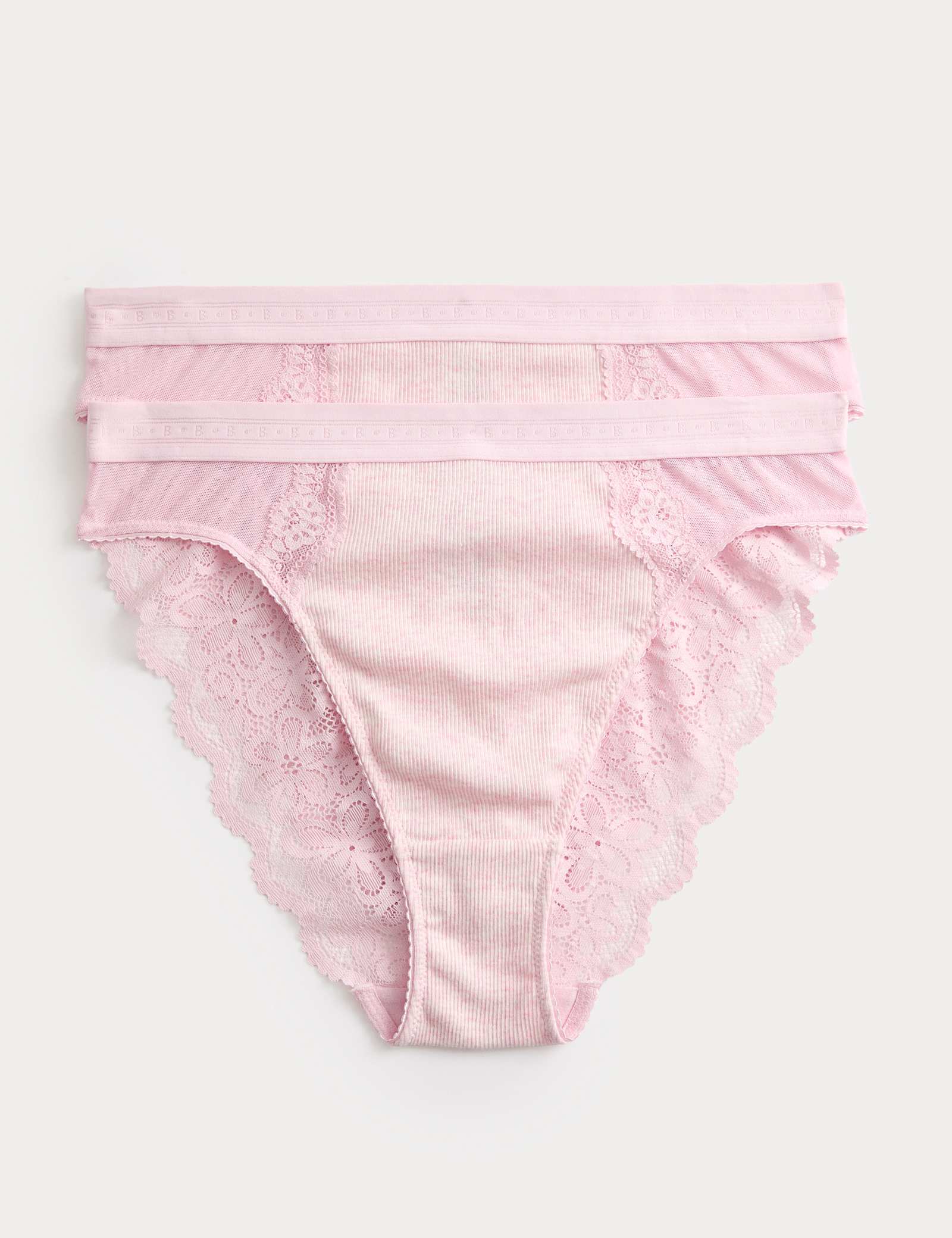 2pk Lotta Cotton Blend Rib High Leg Knickers - image 4