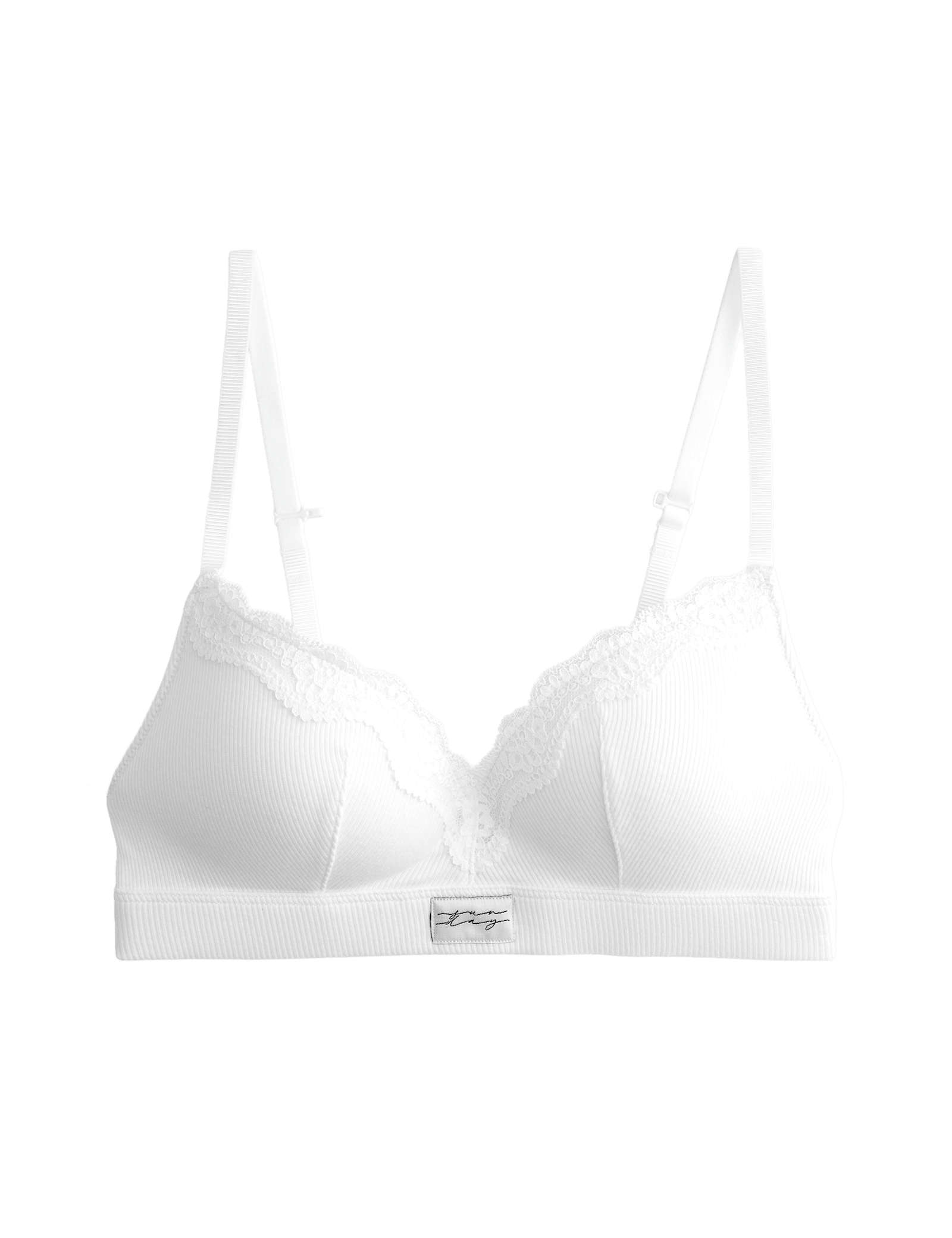 Juni Cotton Rib Non Wired Plunge Bra (A-E) - image 3