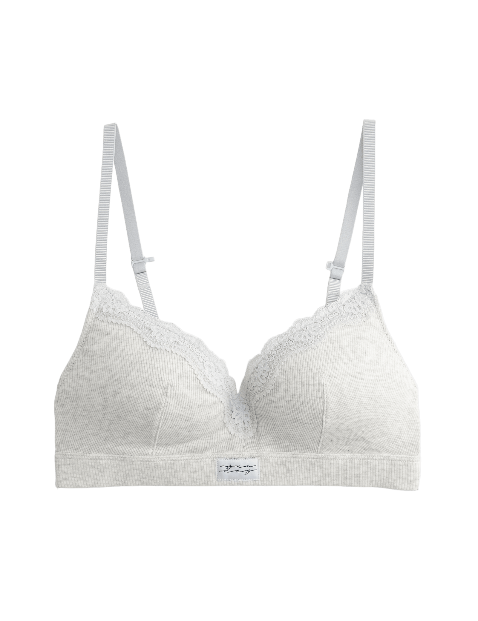Juni Cotton Rib Non Wired Plunge Bra (A-E) - image 3