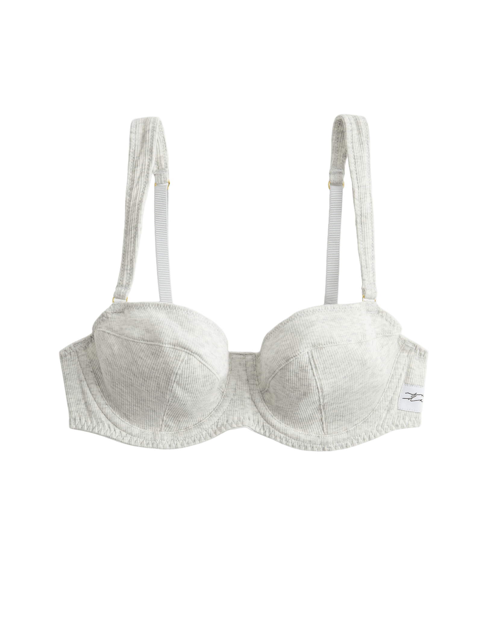 Juni Cotton Rib Wired Balconette Bra (A-E) - image 3