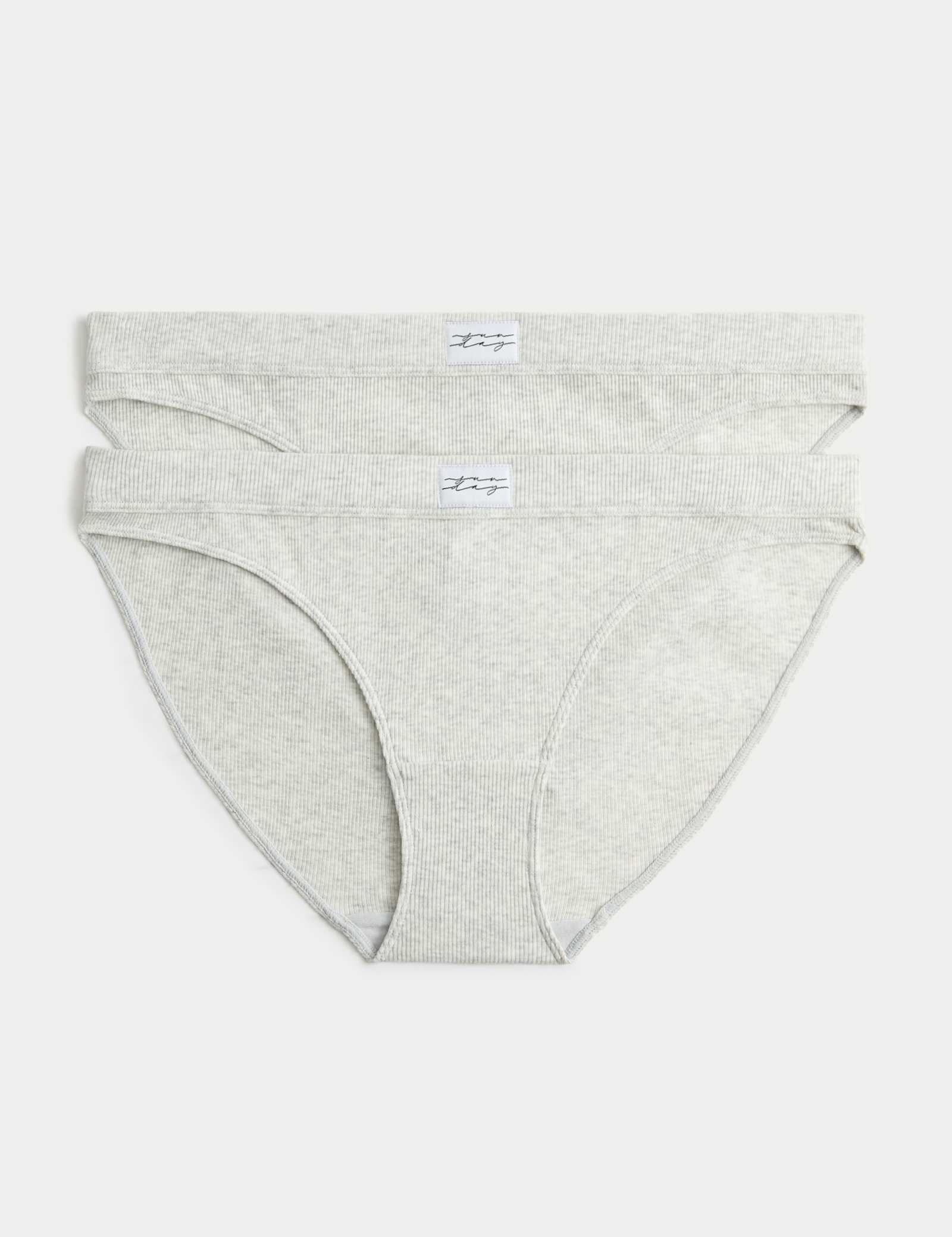 2 Pack Juni Cotton Rib Bikini Knickers - image 2
