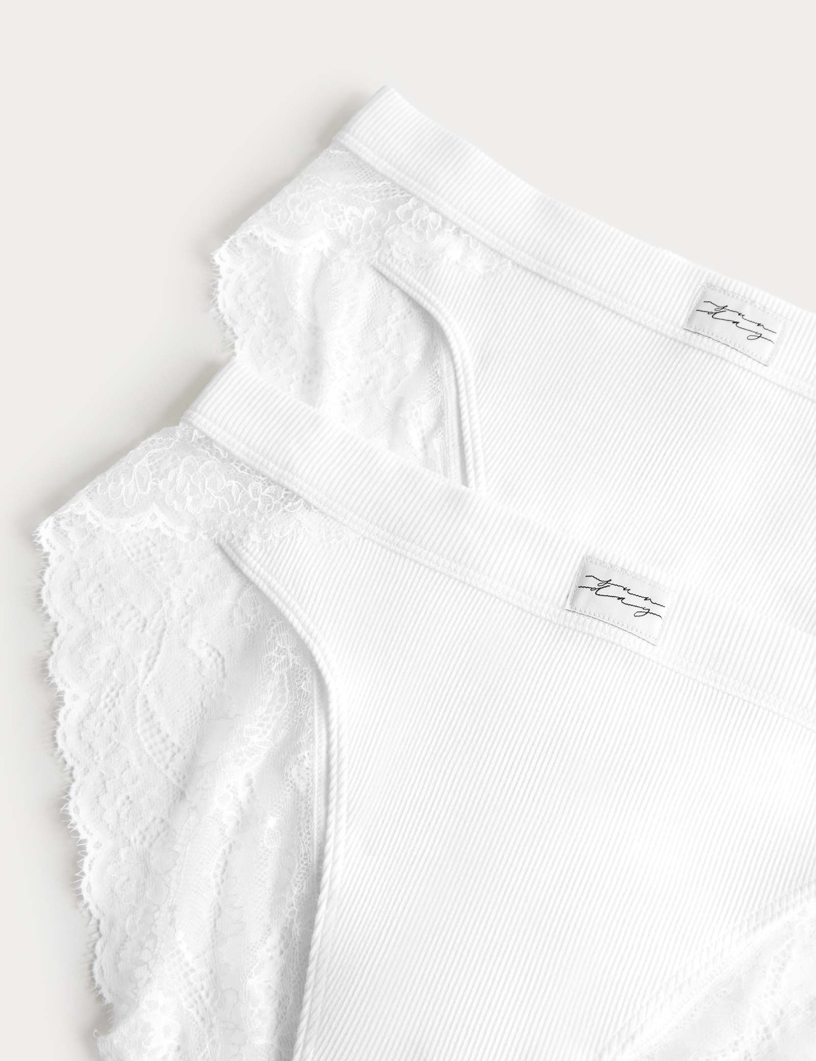 2 Pack Juni Cotton Rib High Waisted High Leg Knickers - image 4