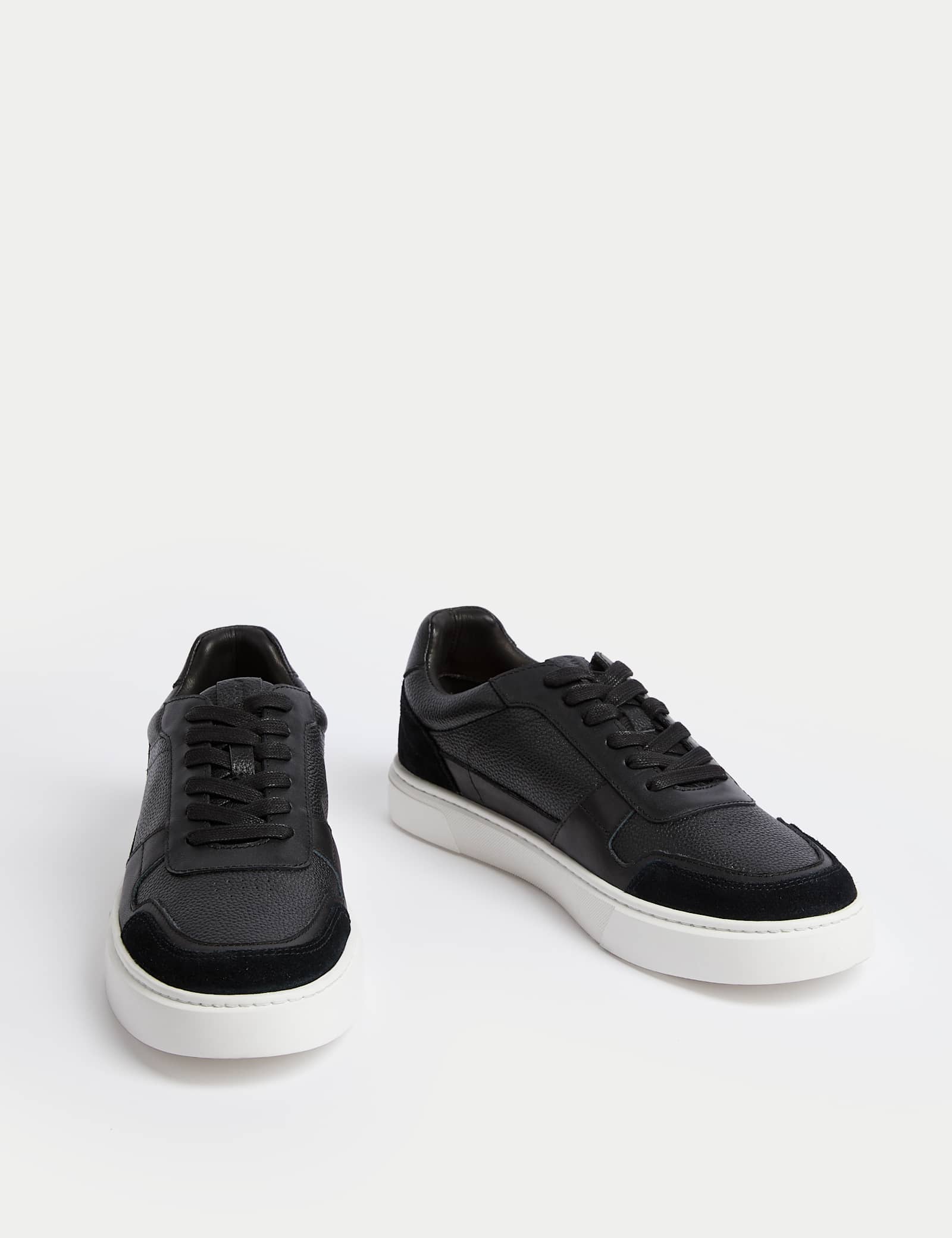 Leather Lace Up Performance Trainers with Freshfeet - image 2