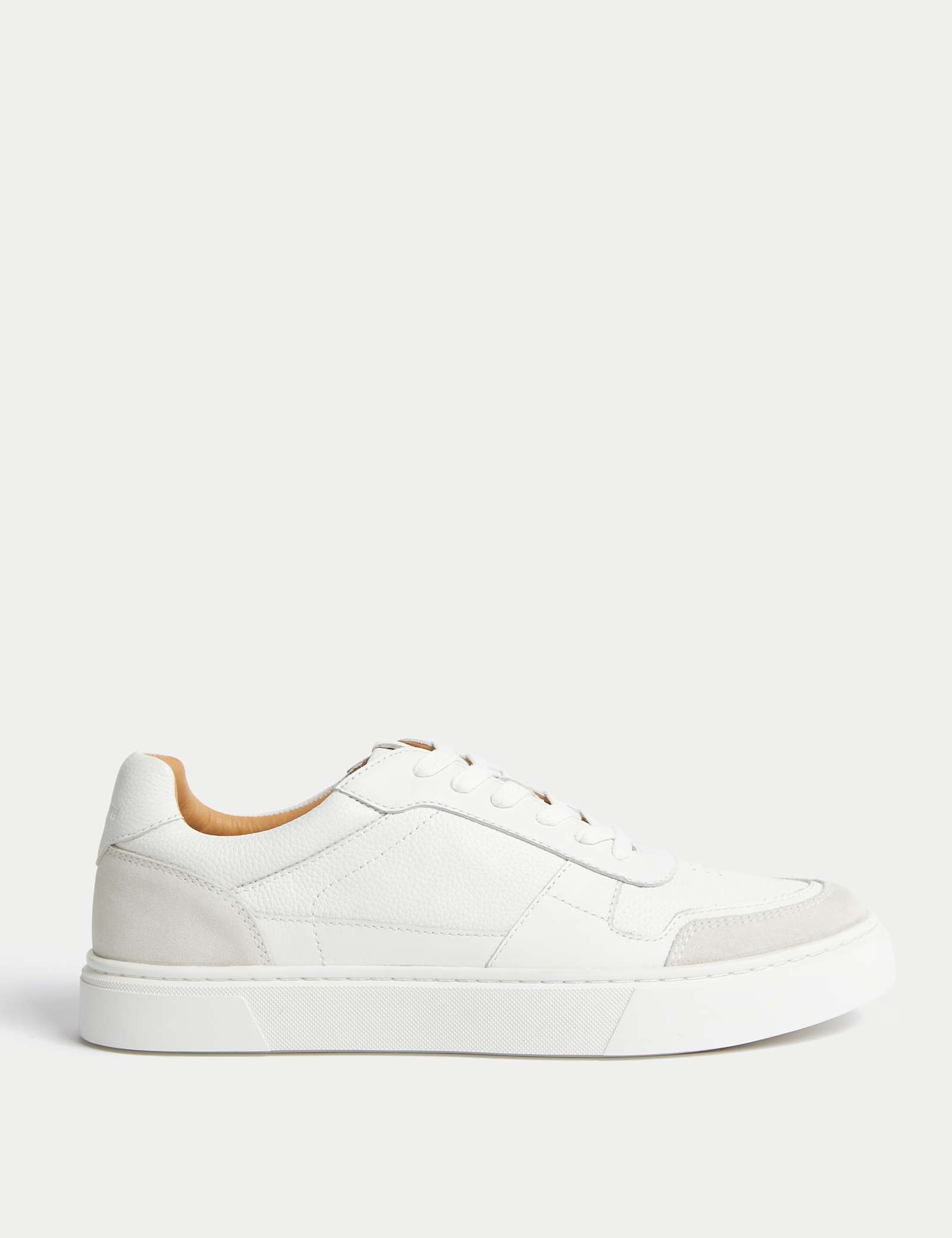 Leather Lace Up Performance Trainers with Freshfeet - image 3