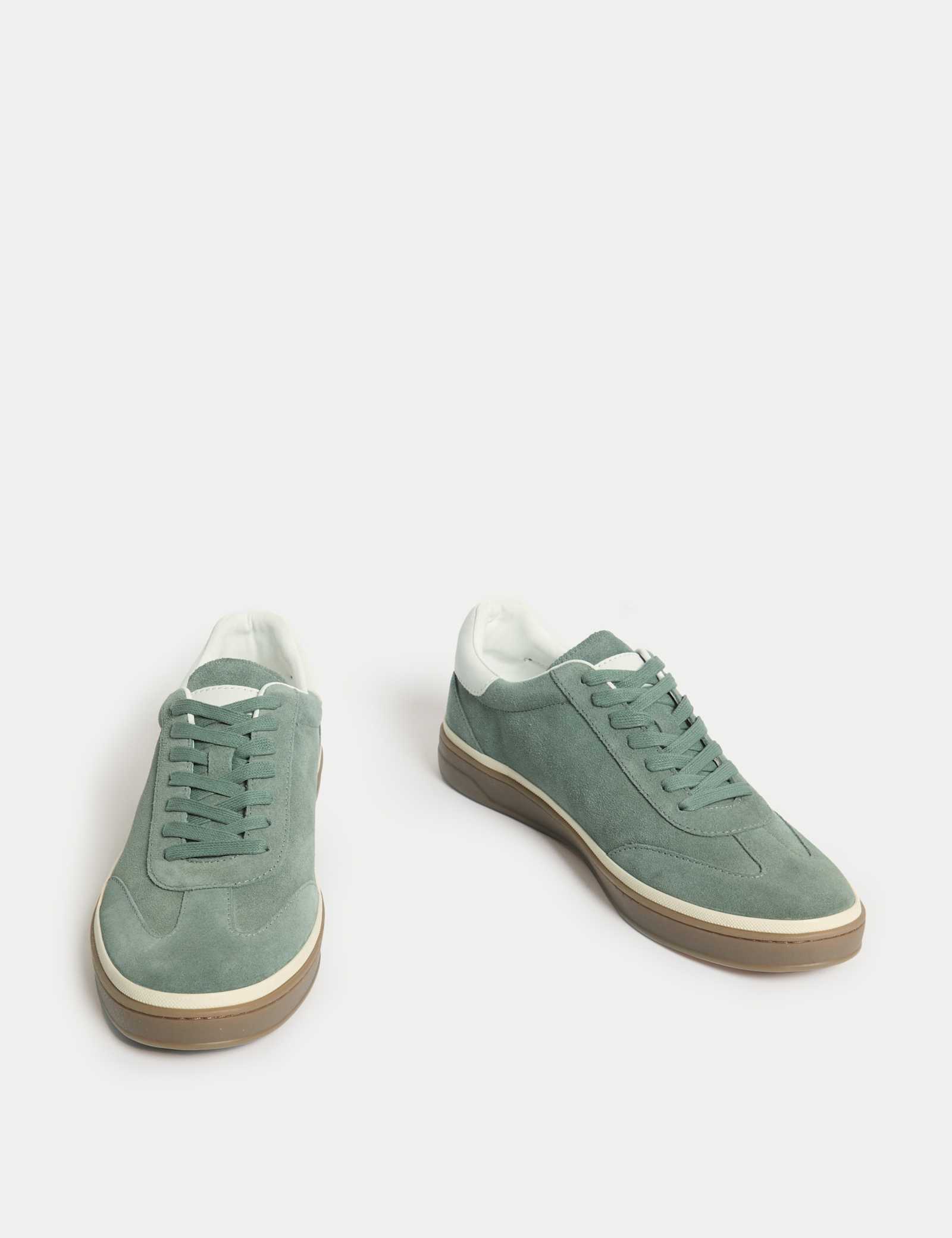 Suede Lace-Up Trainers - image 2