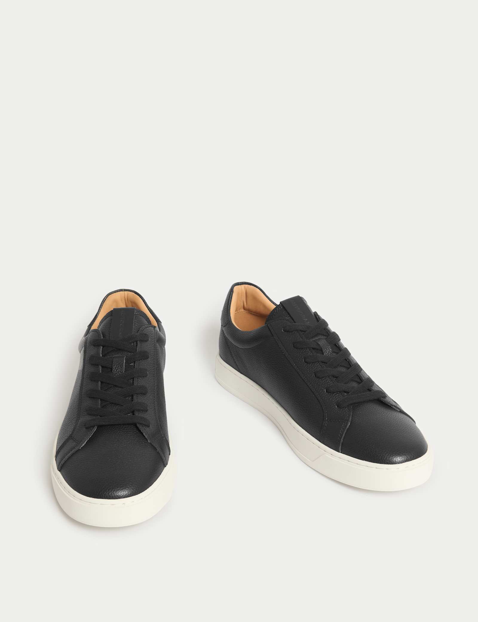 Wide Fit Leather Lace up Trainers - image 1