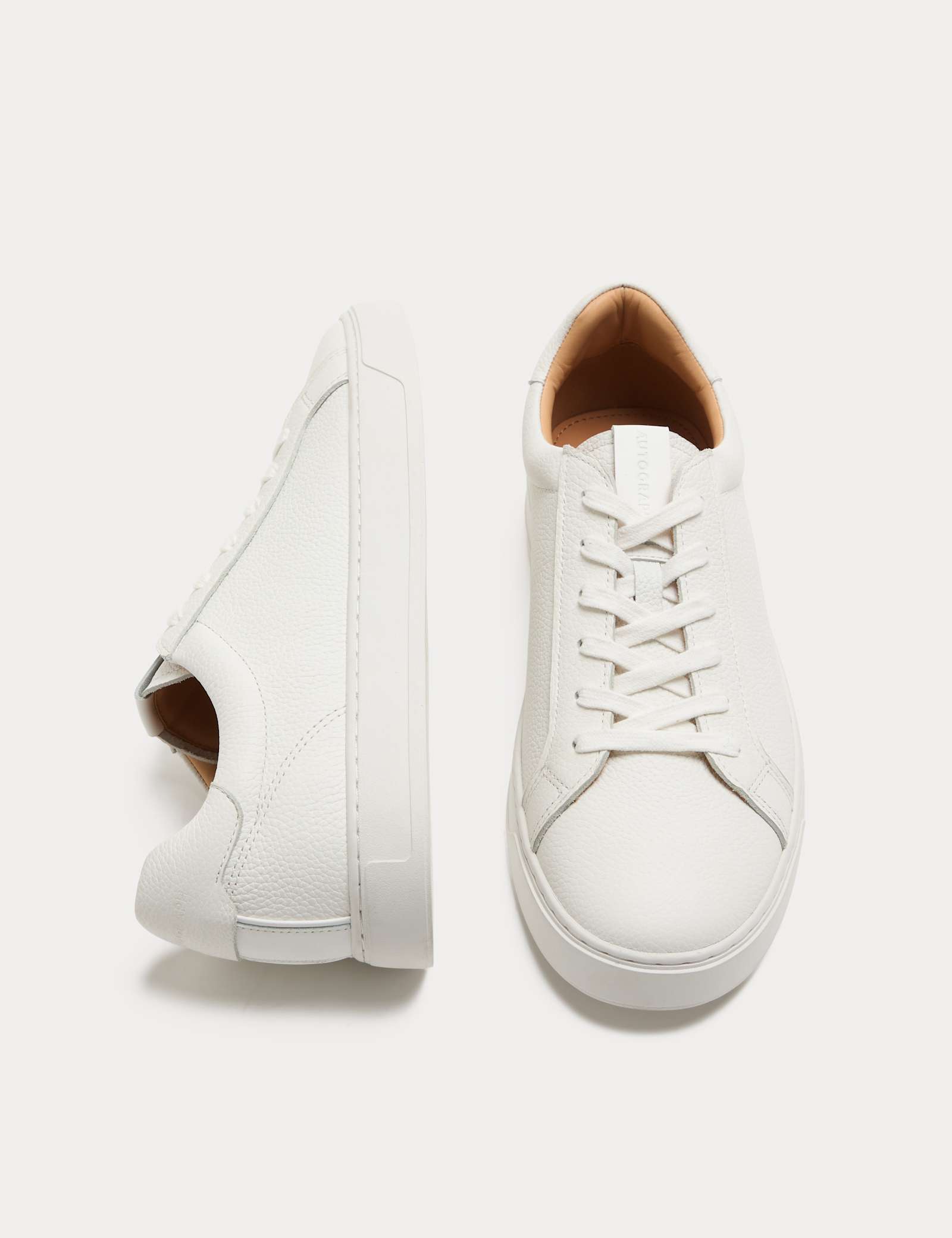 Wide Fit Leather Lace up Trainers - image 4