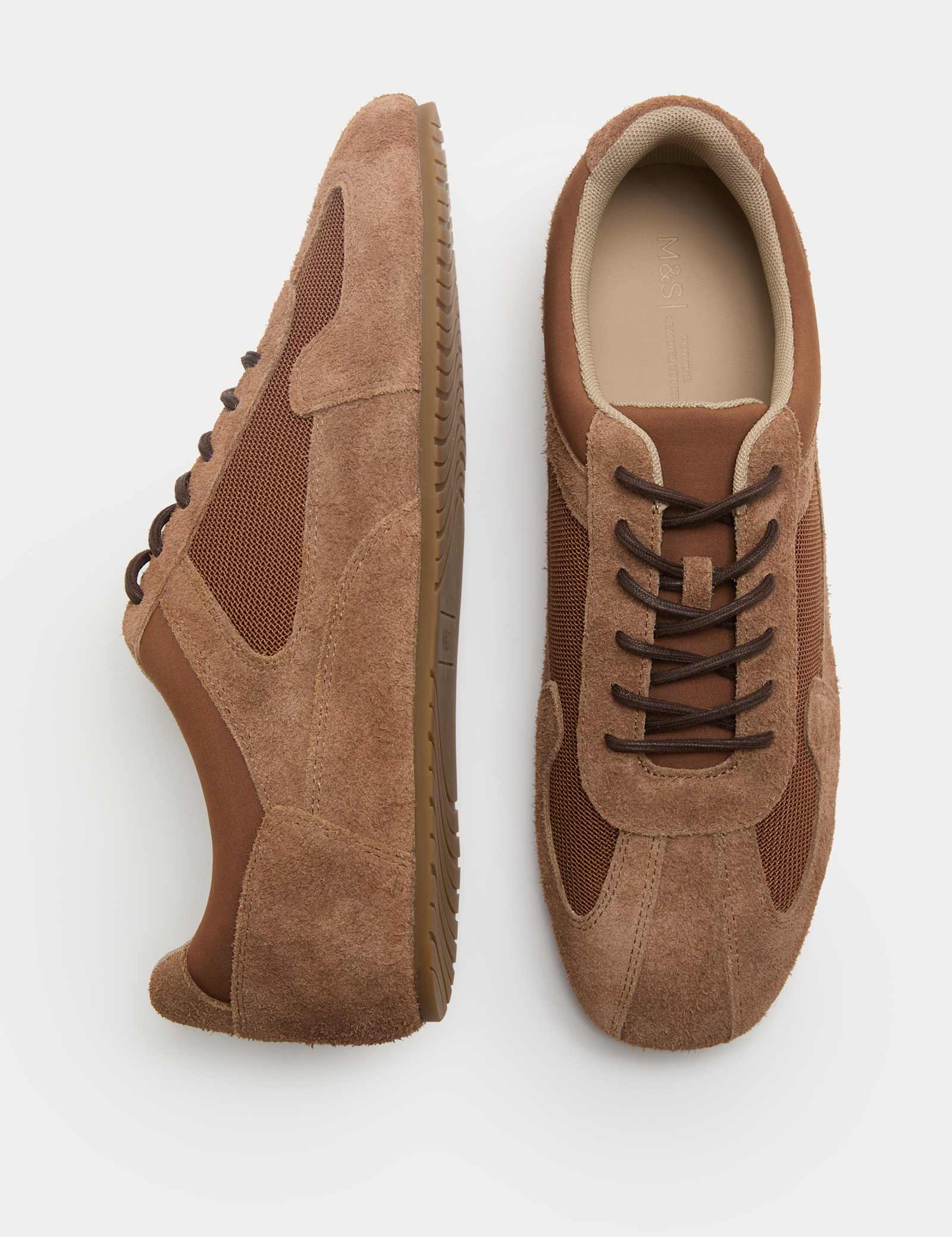 Suede Lace Up Trainers - image 4