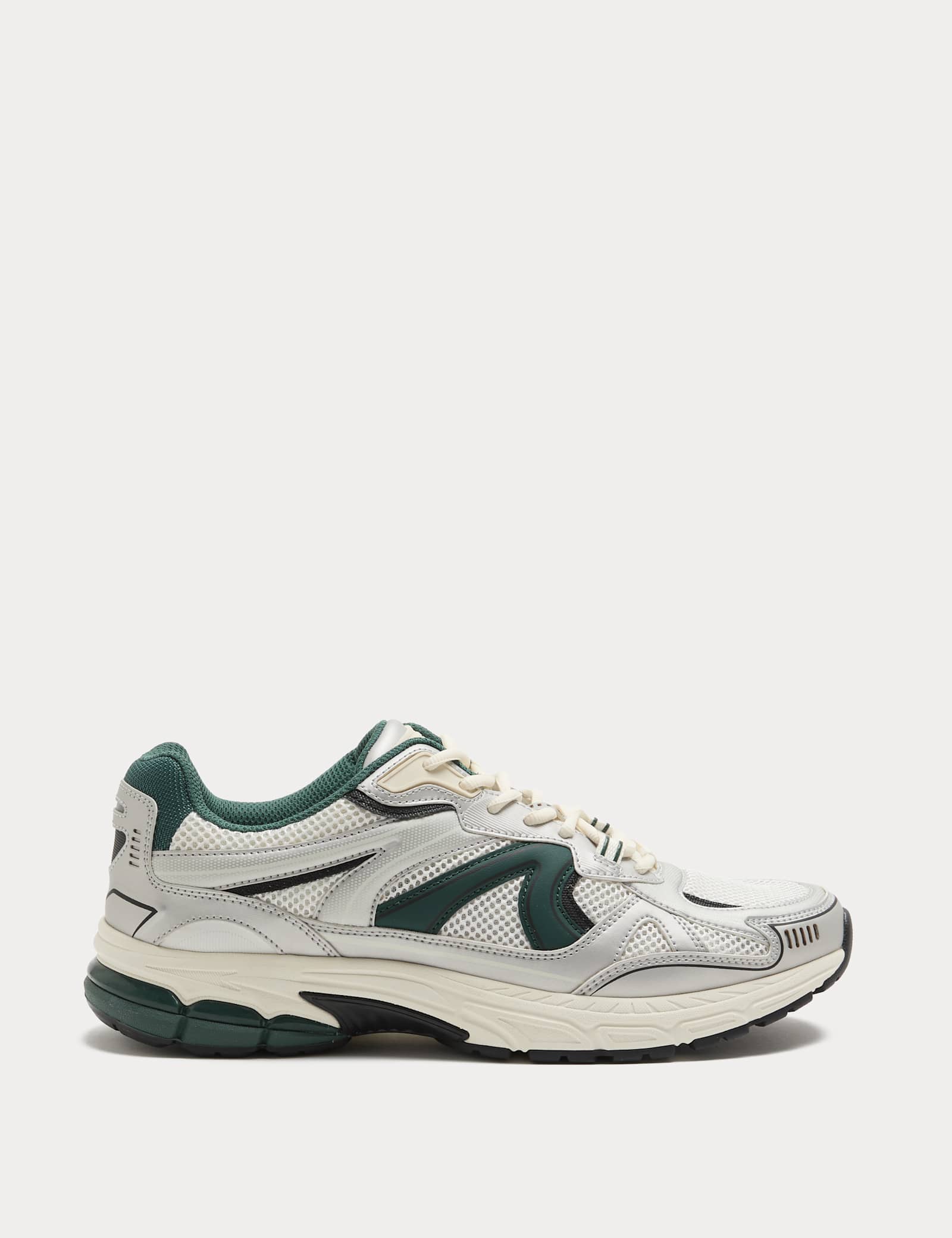 Lifestyle Mesh Mix Lace up Trainers - image 2