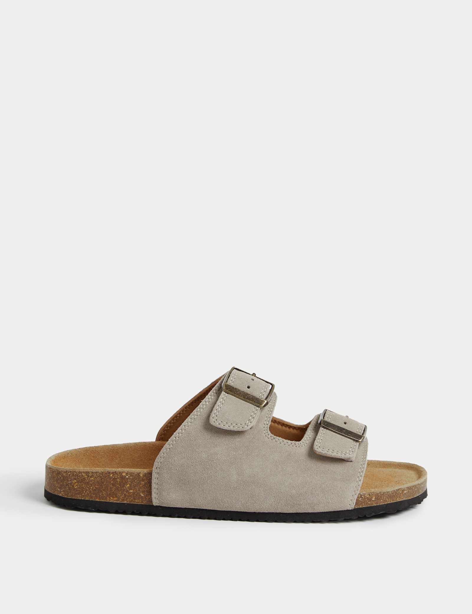 Suede Slip-On Corkbed Sandals - image 2