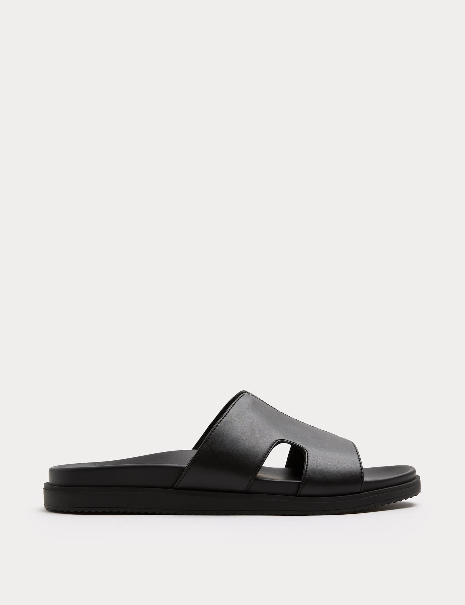 Faux Leather Slip On Sandals - image 1