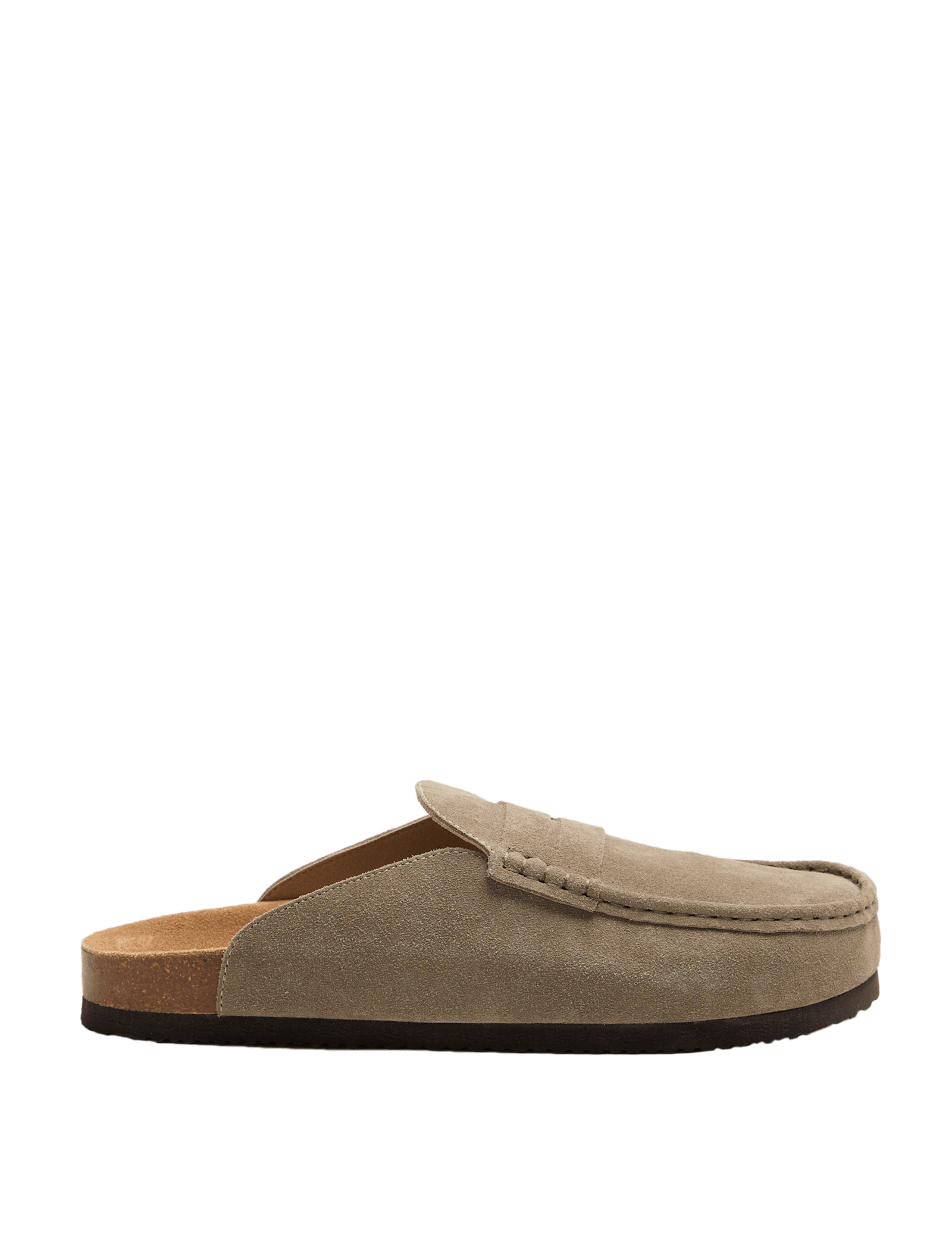 Suede Saddle Loafer Corkbed Mules - image 3