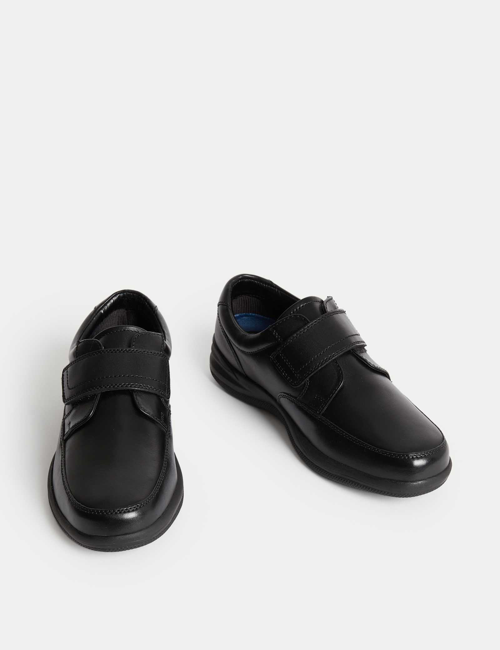 Wide Fit Leather Riptape Shoes - image 1