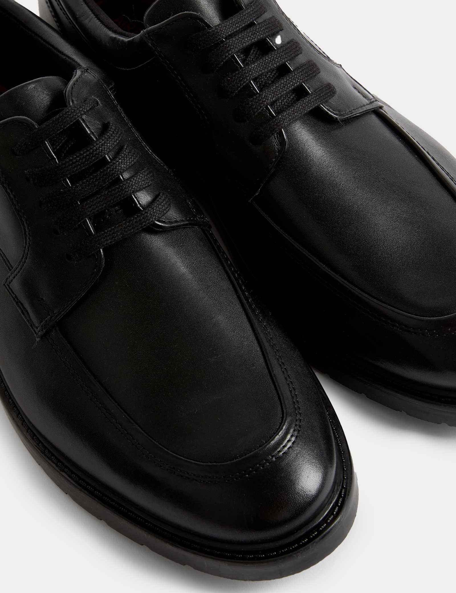 Wide Fit Smart Step Leather Derby Shoes - image 5