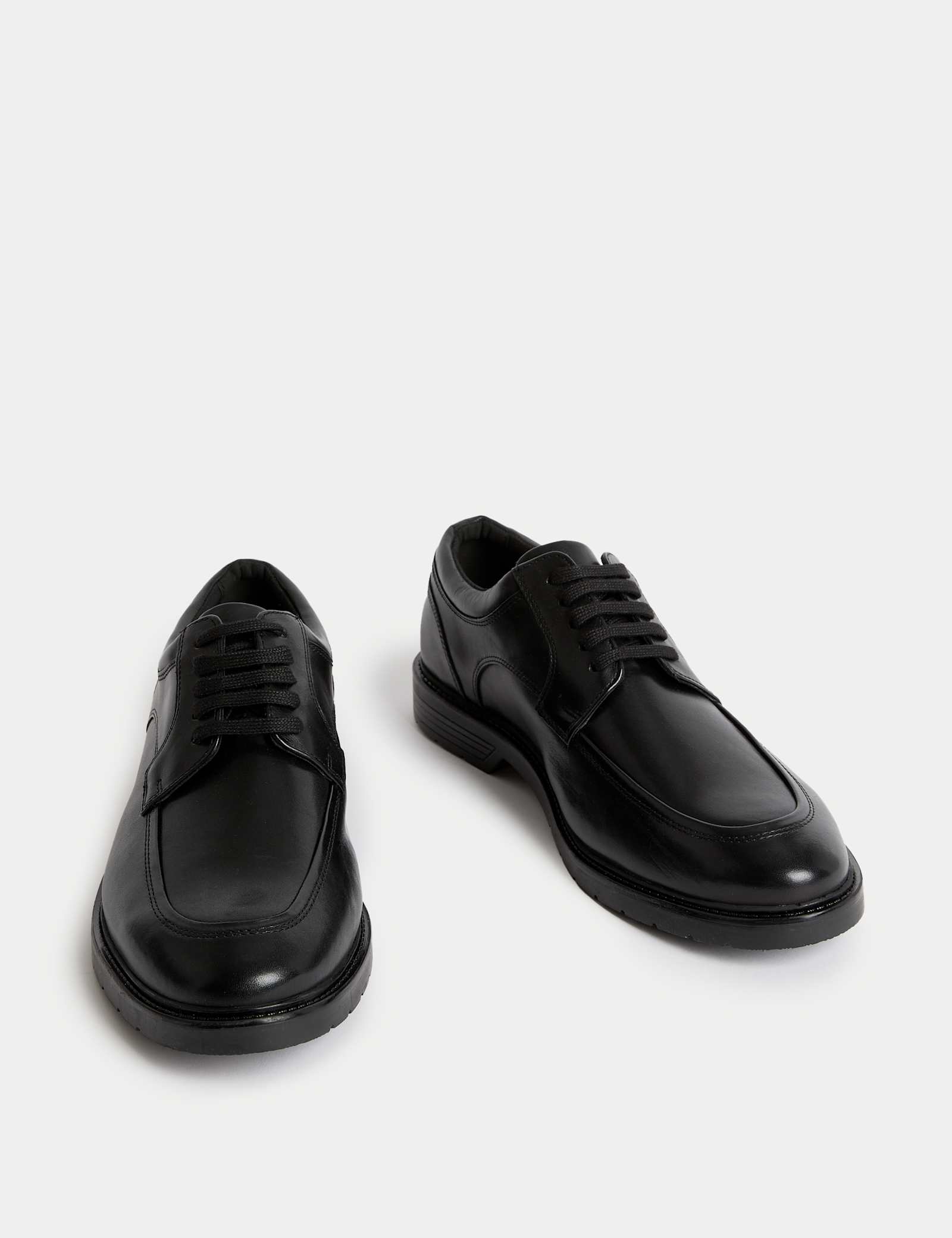 Wide Fit Smart Step Leather Derby Shoes - image 1