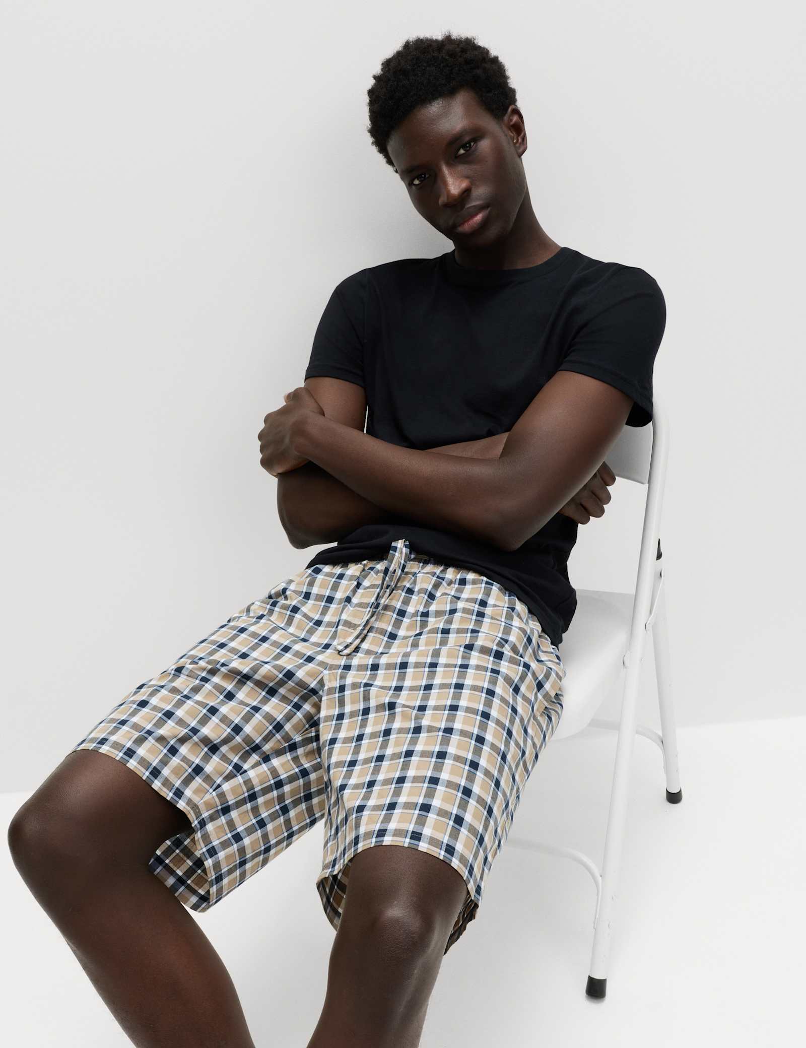 2 Pack Pure Cotton Checked Pyjama Shorts - image 5