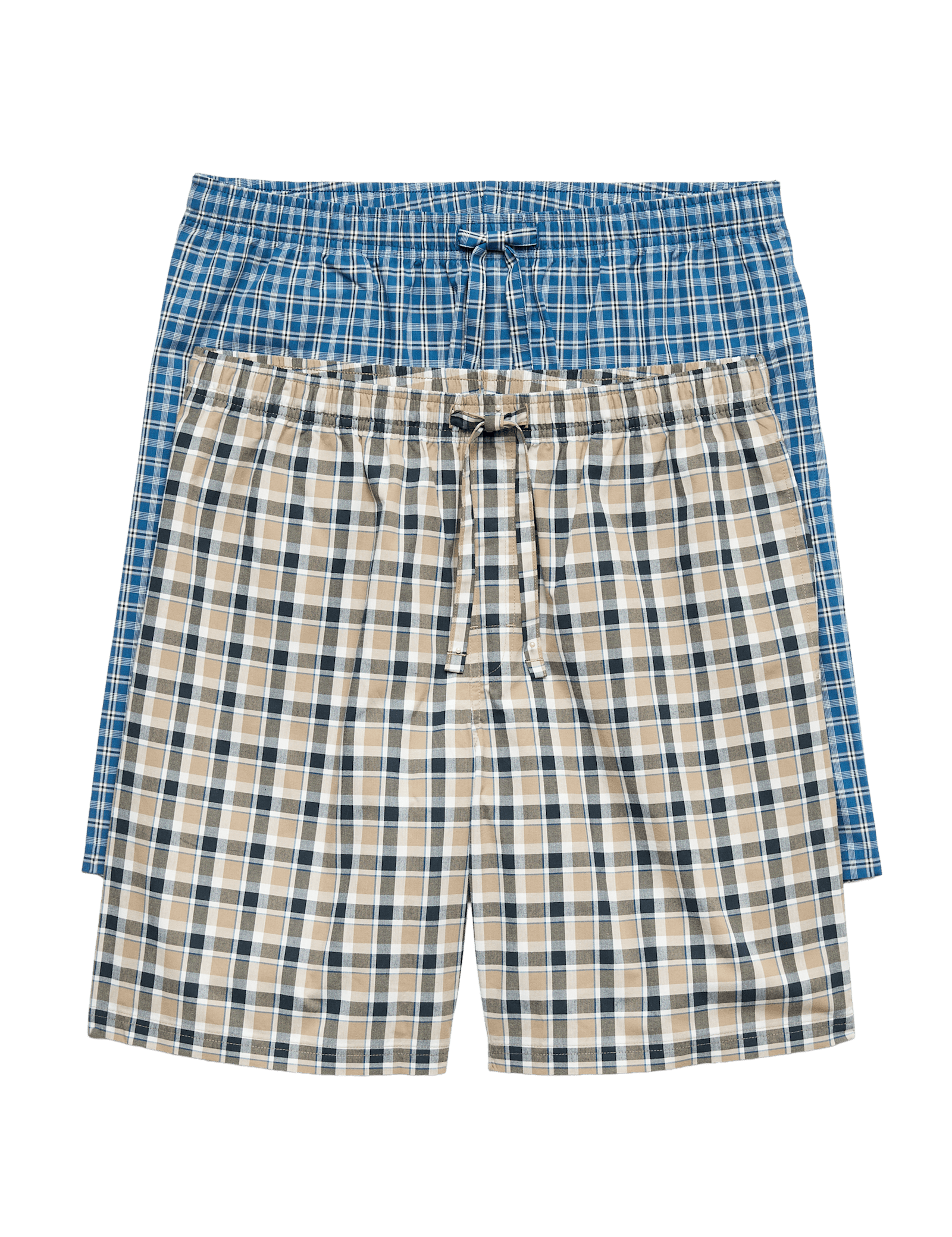 2 Pack Pure Cotton Checked Pyjama Shorts - image 3