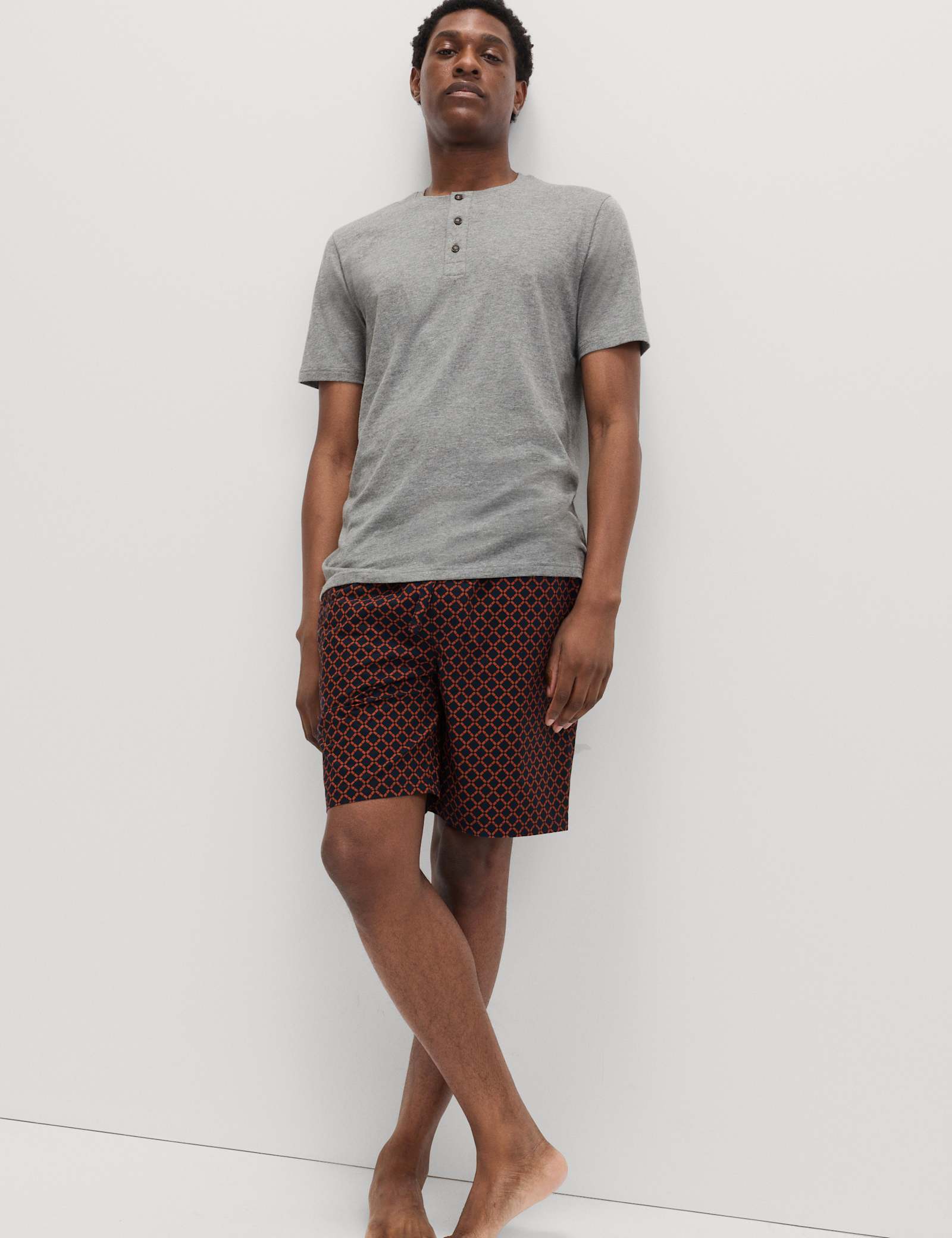 Pure Cotton Geometric Print Pyjama Set - image 2