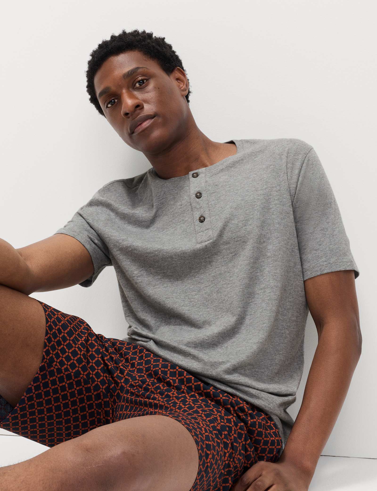 Pure Cotton Geometric Print Pyjama Set - image 4