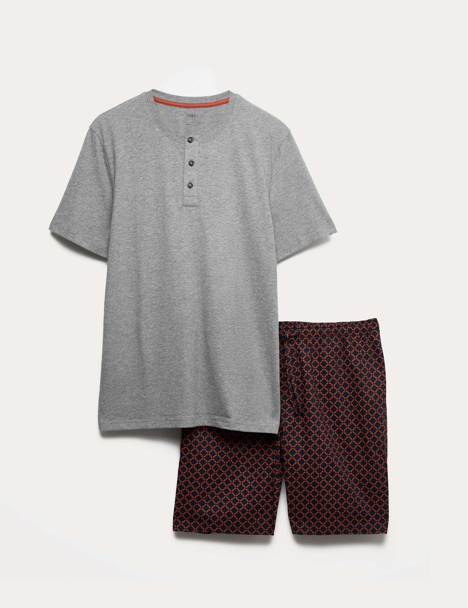 Pure Cotton Geometric Print Pyjama Set - image 1