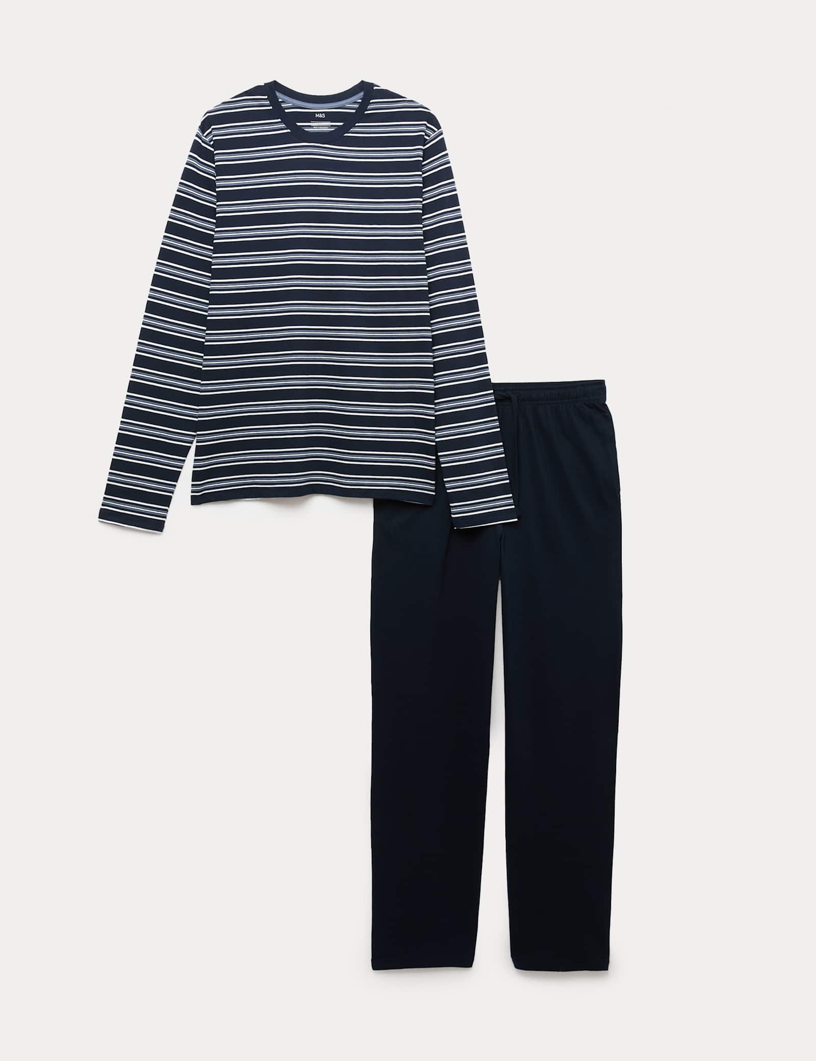 Pure Cotton Striped Pyjama Set - image 3