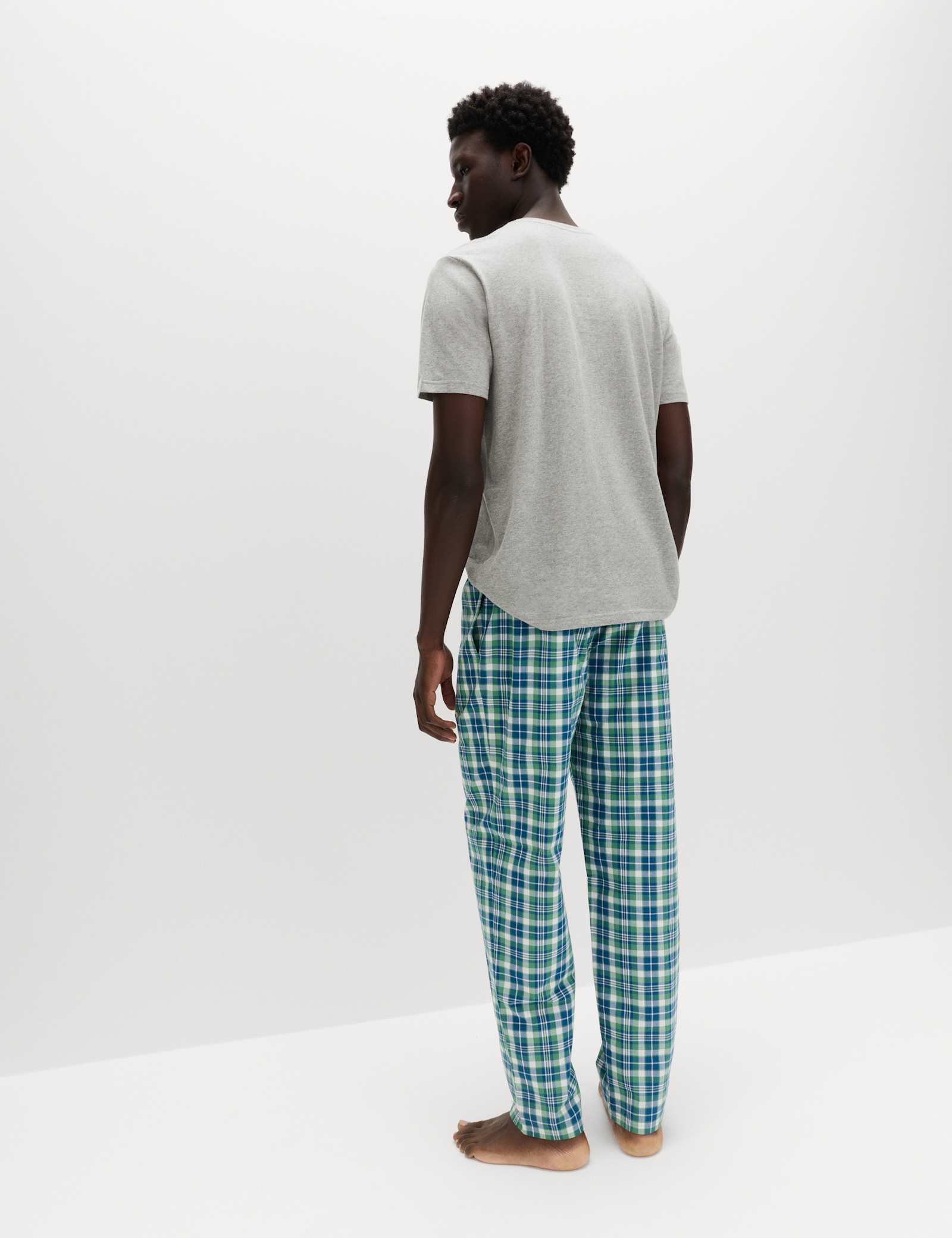Pure Cotton Henley Checked Pyjama Set - image 4