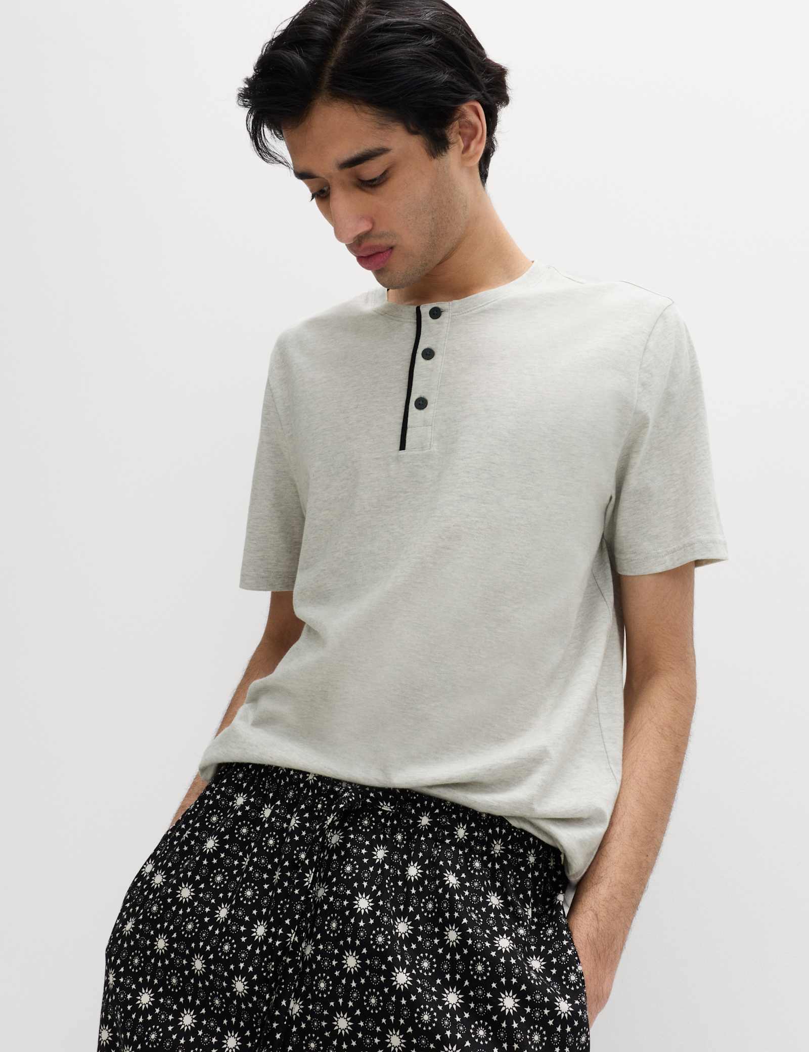 Pure Cotton Eid Printed Henley Pyjama Set - image 5