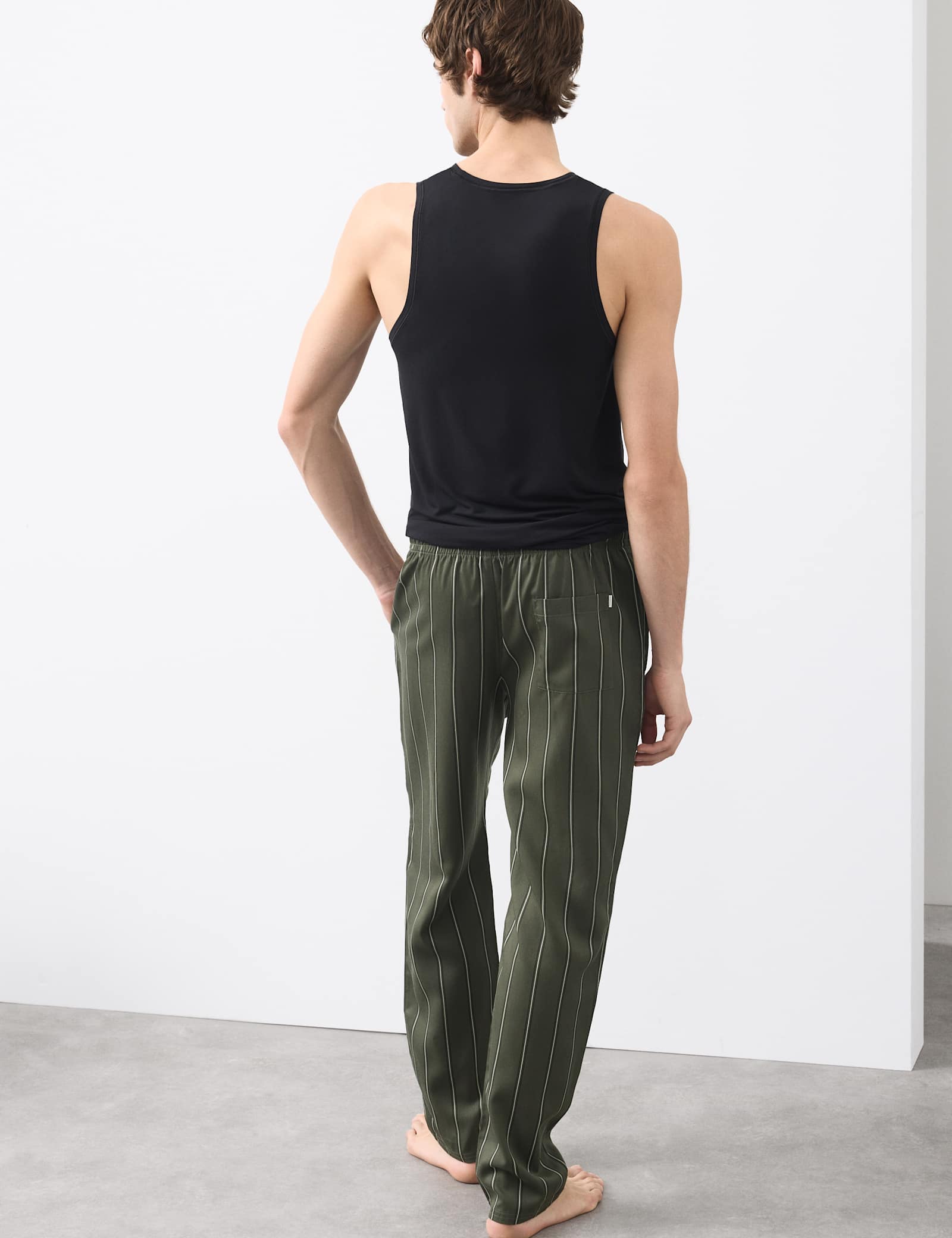 Pure Lyocell Slim Fit Striped Pyjama Bottoms - image 2