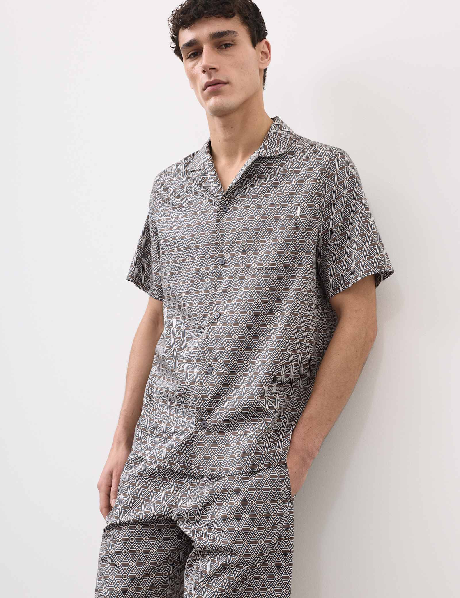 Cotton Rich Printed Pyjama Top - image 2