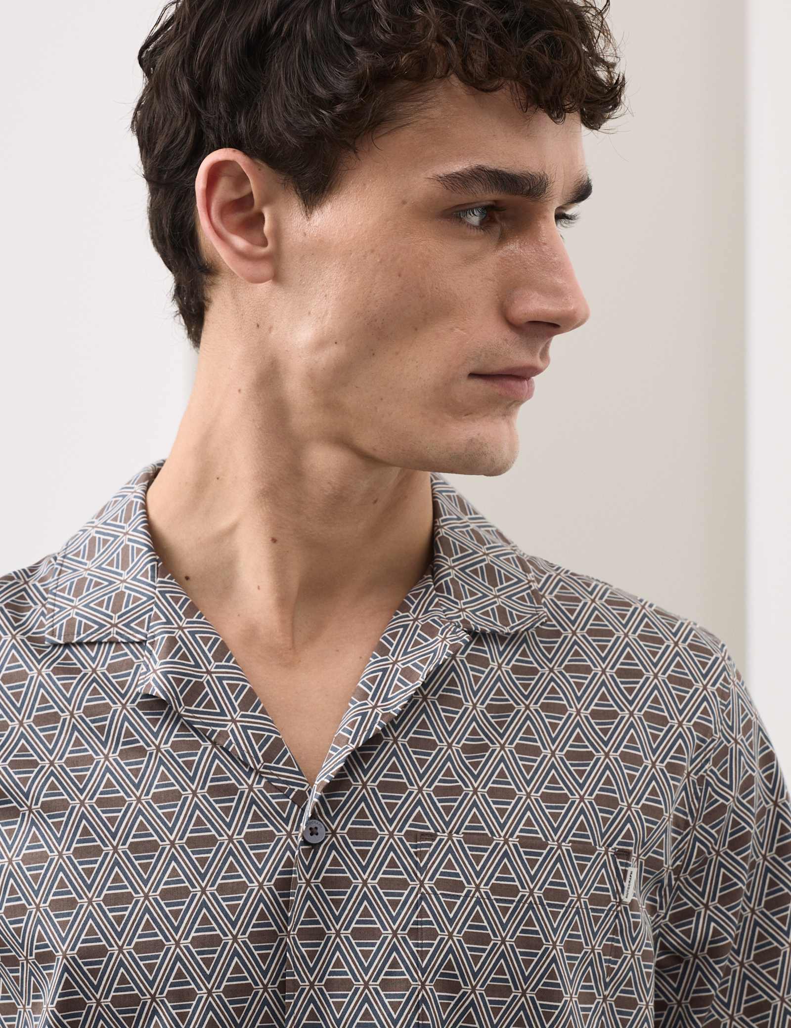Cotton Rich Printed Pyjama Top - image 5