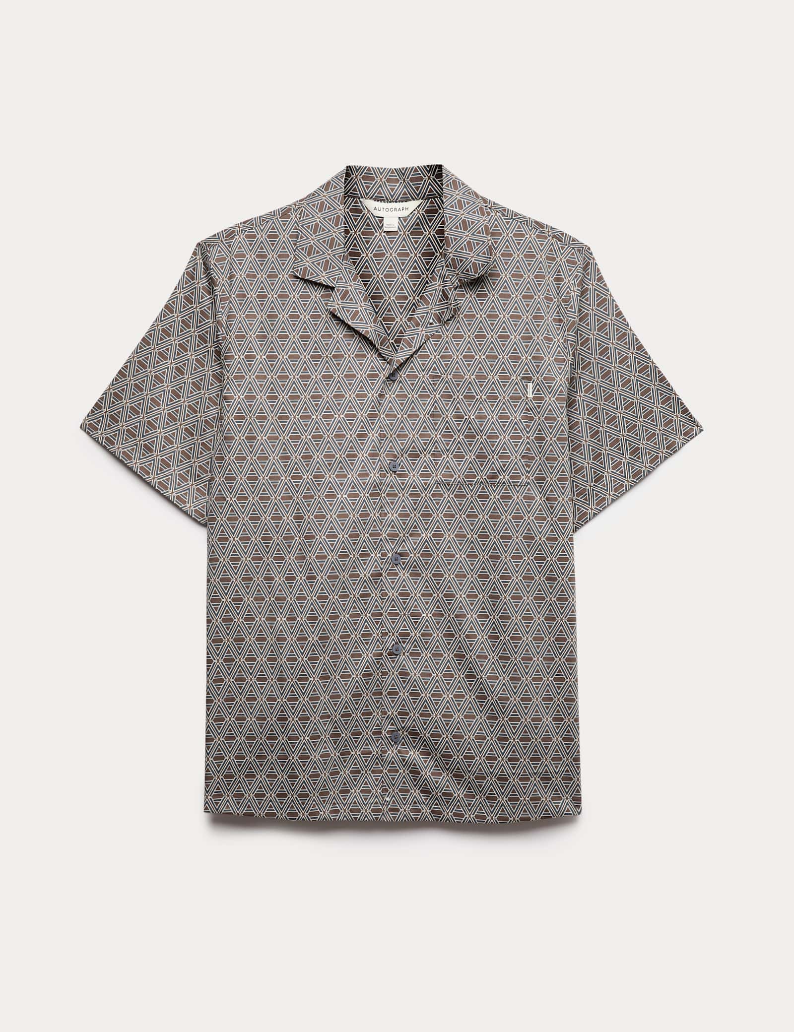 Cotton Rich Printed Pyjama Top - image 1