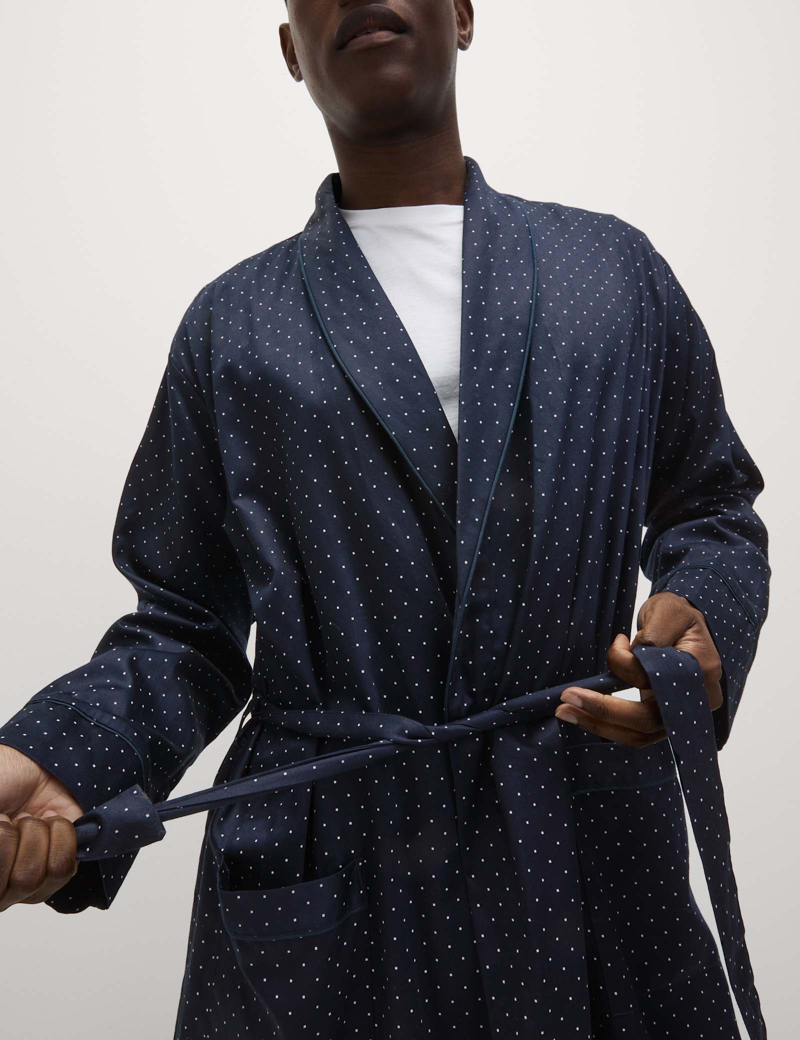 Pure Cotton Polka Dot Dressing Gown - image 2