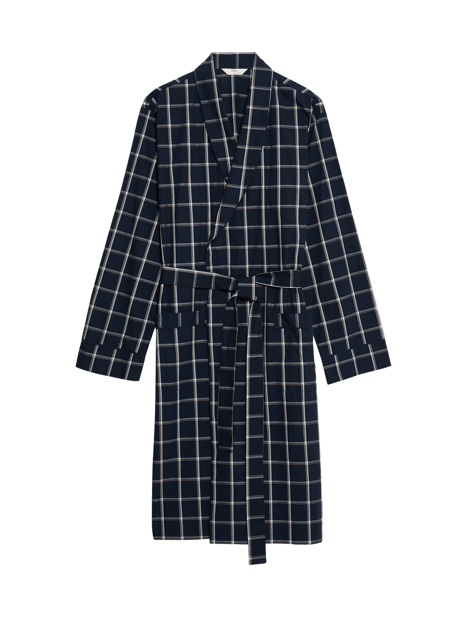 Pure Cotton Checked Dressing Gown - image 3