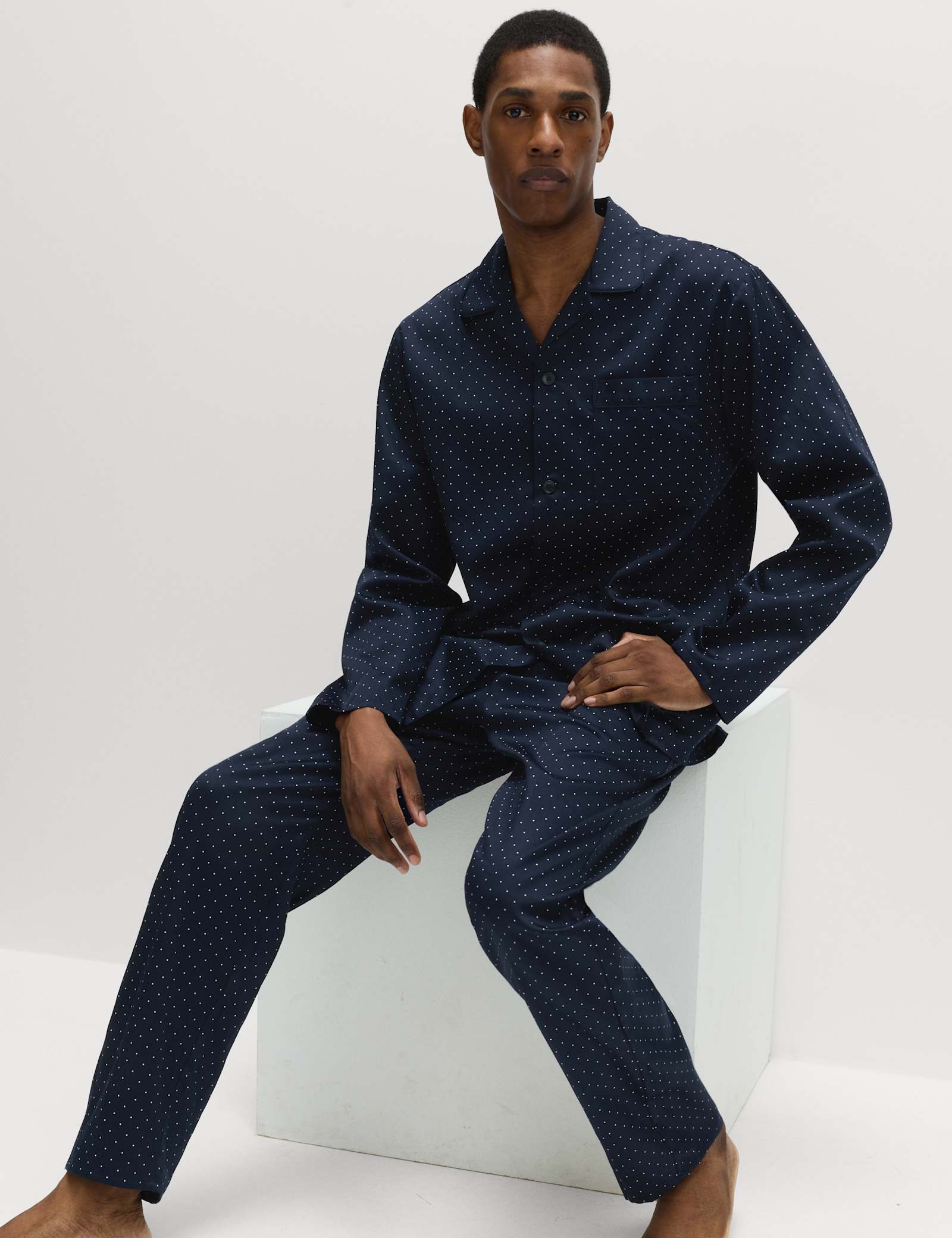 Pure Cotton Polka Dot Pyjama Set - image 2