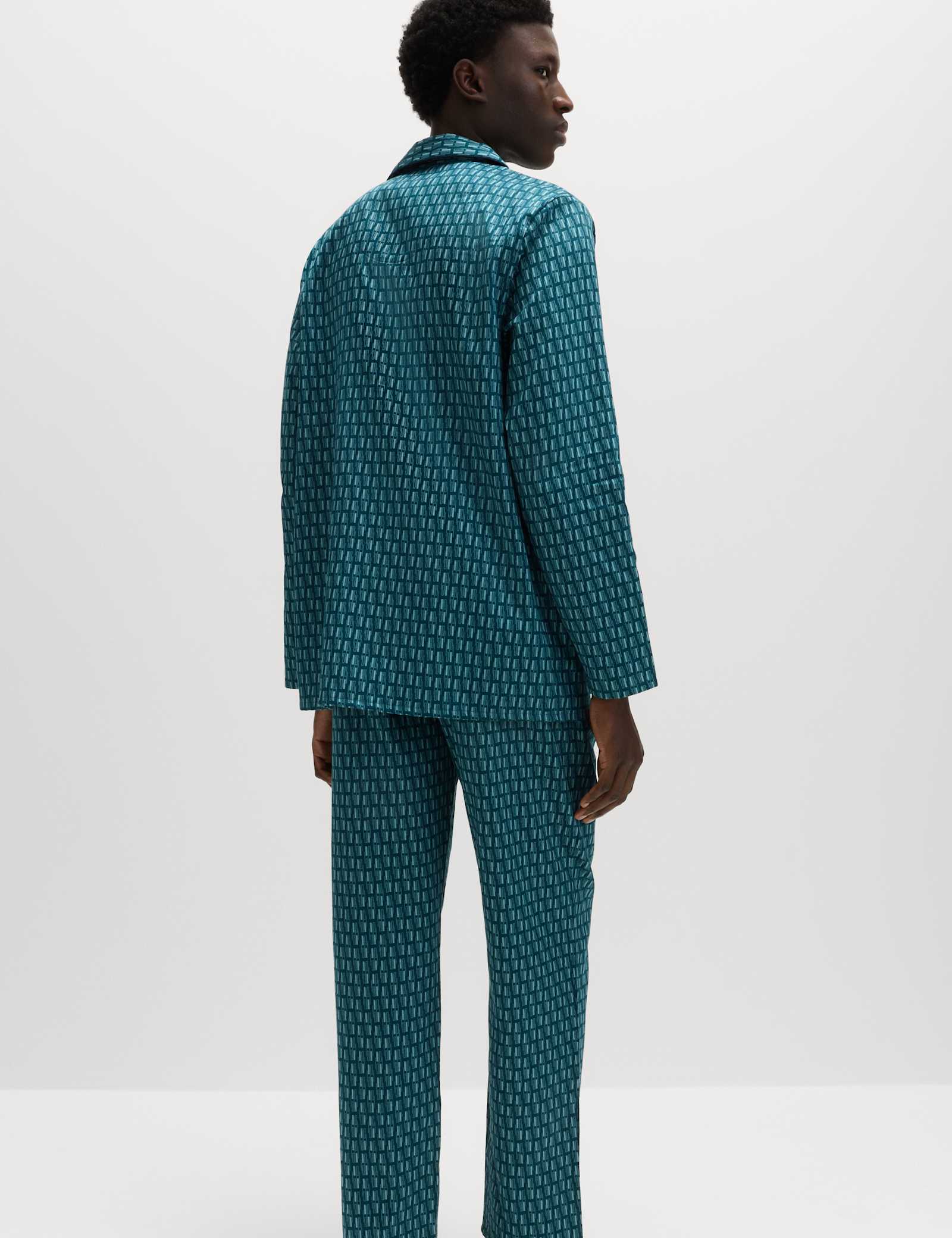 Pure Cotton Geometric Print Pyjama Set - image 5