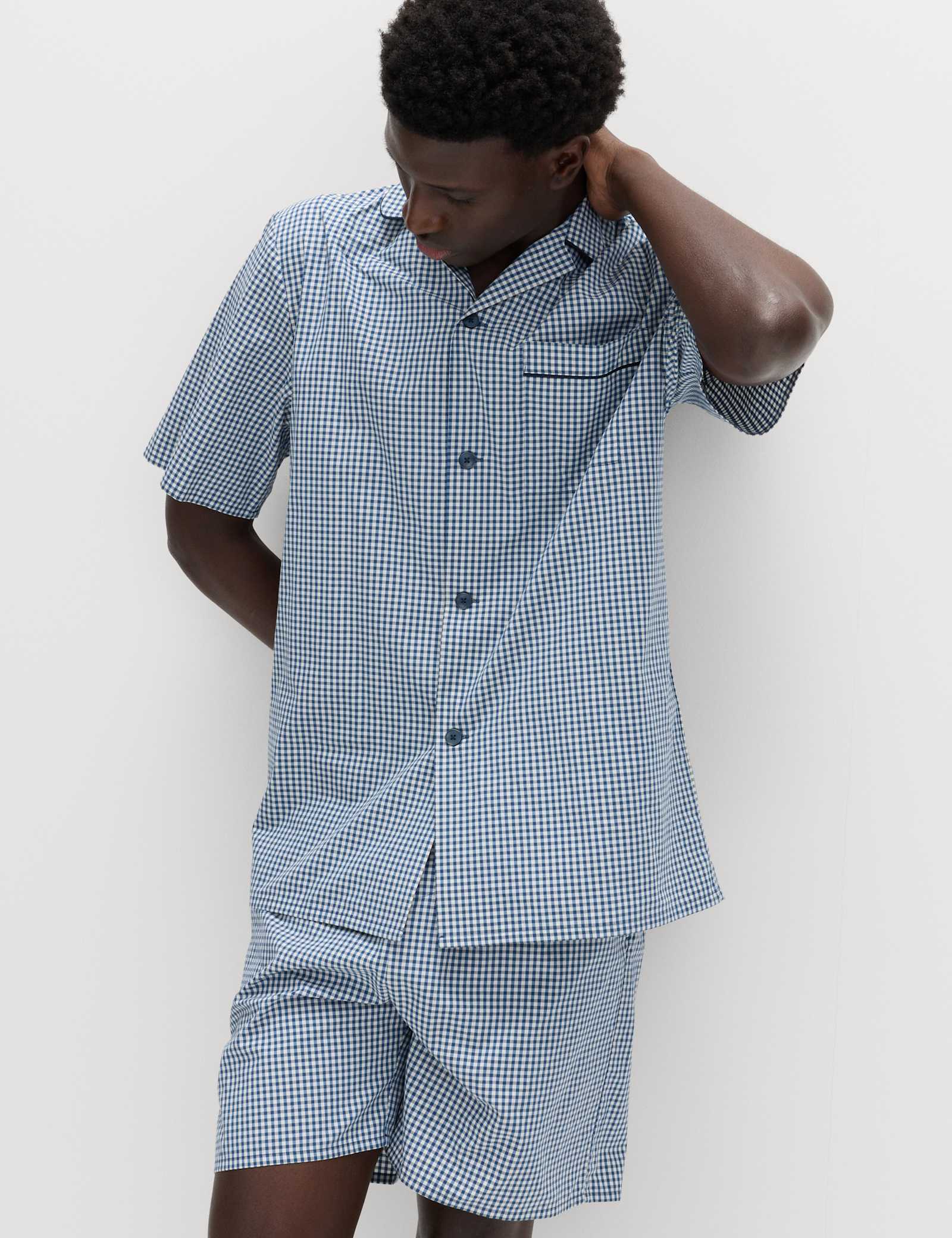 Pure Cotton Gingham Pyjama Set - image 2