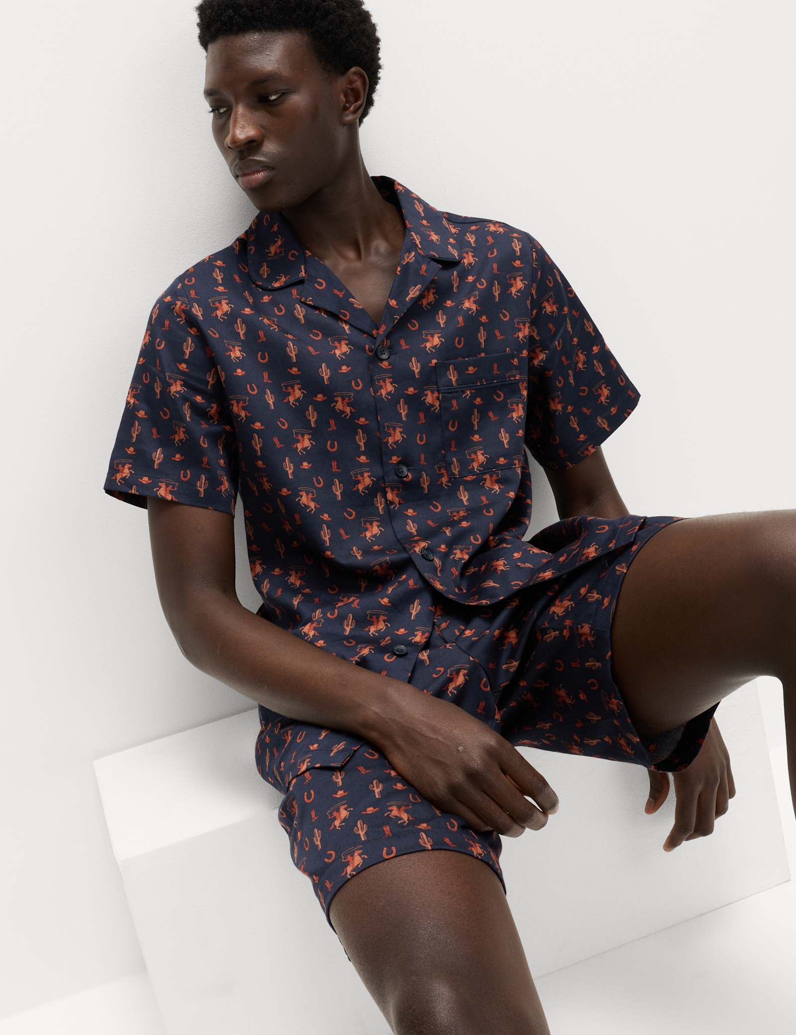 Pure Cotton Cowboy Print Pyjama Set - image 4