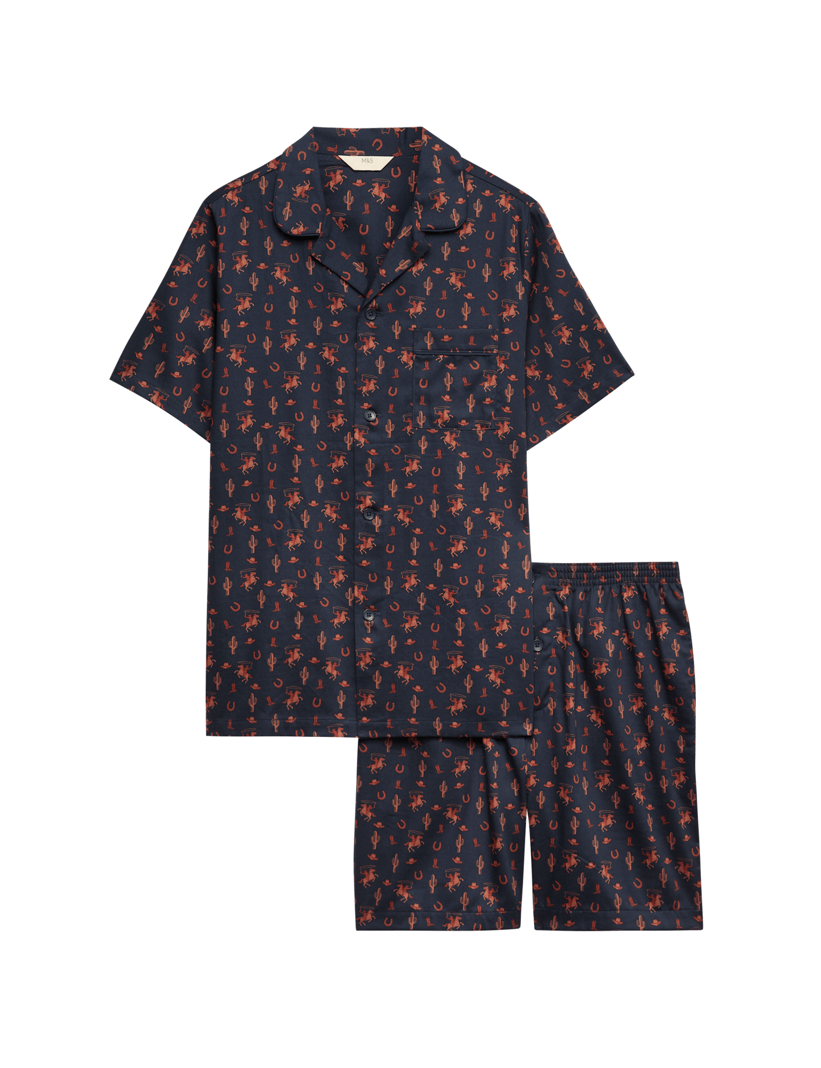 Pure Cotton Cowboy Print Pyjama Set - image 3