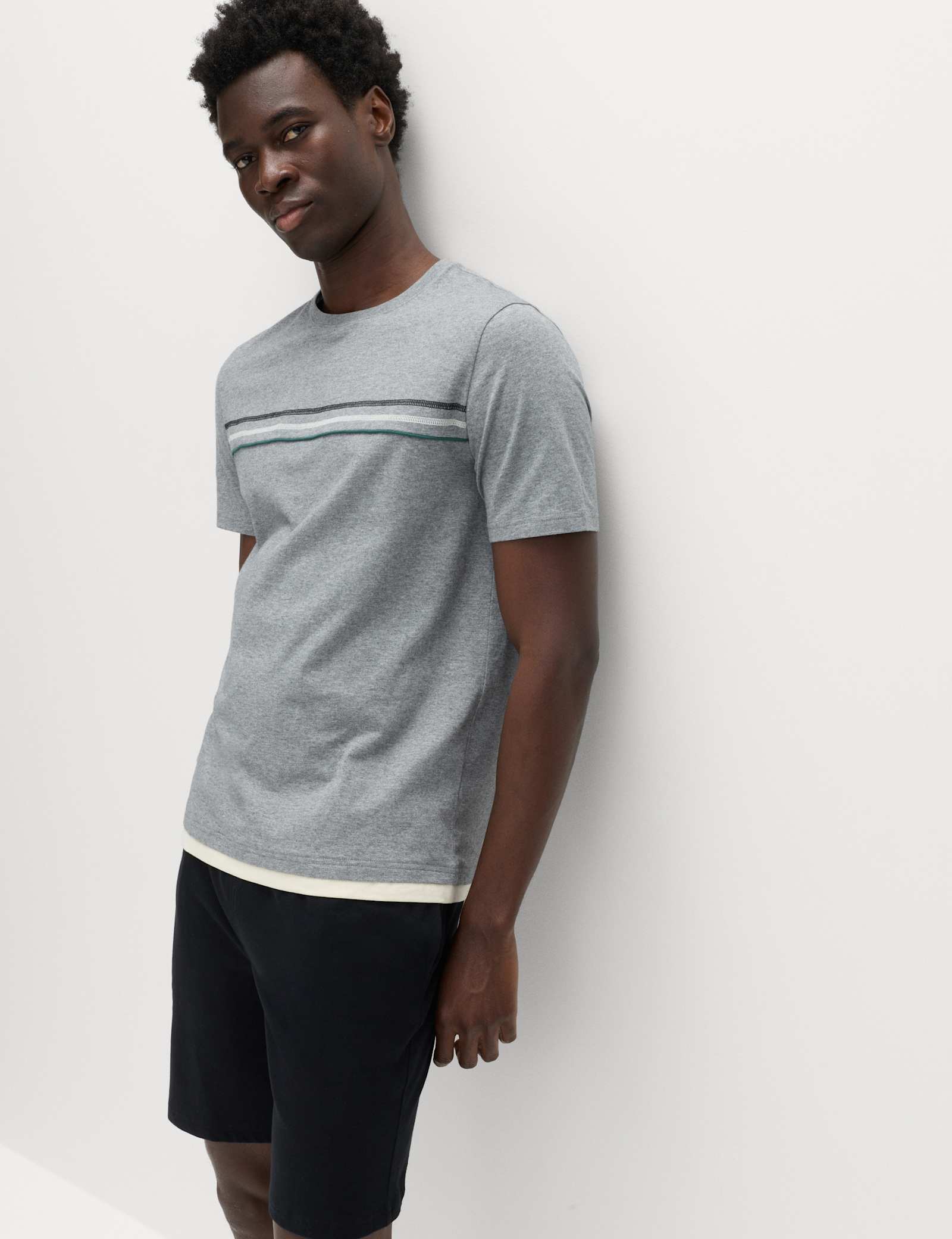 Pure Cotton Striped Loungewear Top - image 2