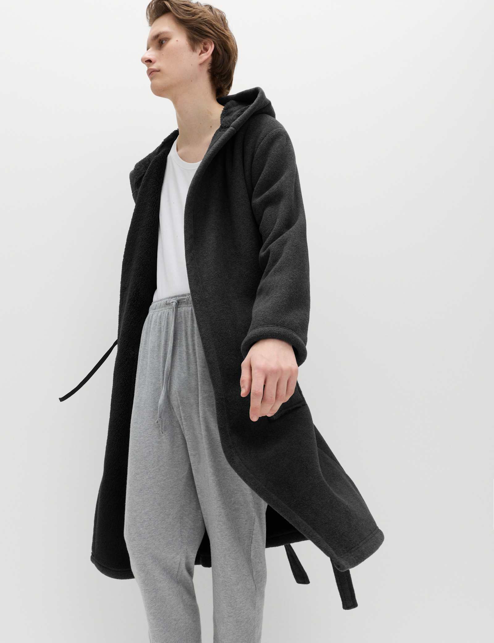 Fleece Supersoft Hooded Dressing Gown - image 4