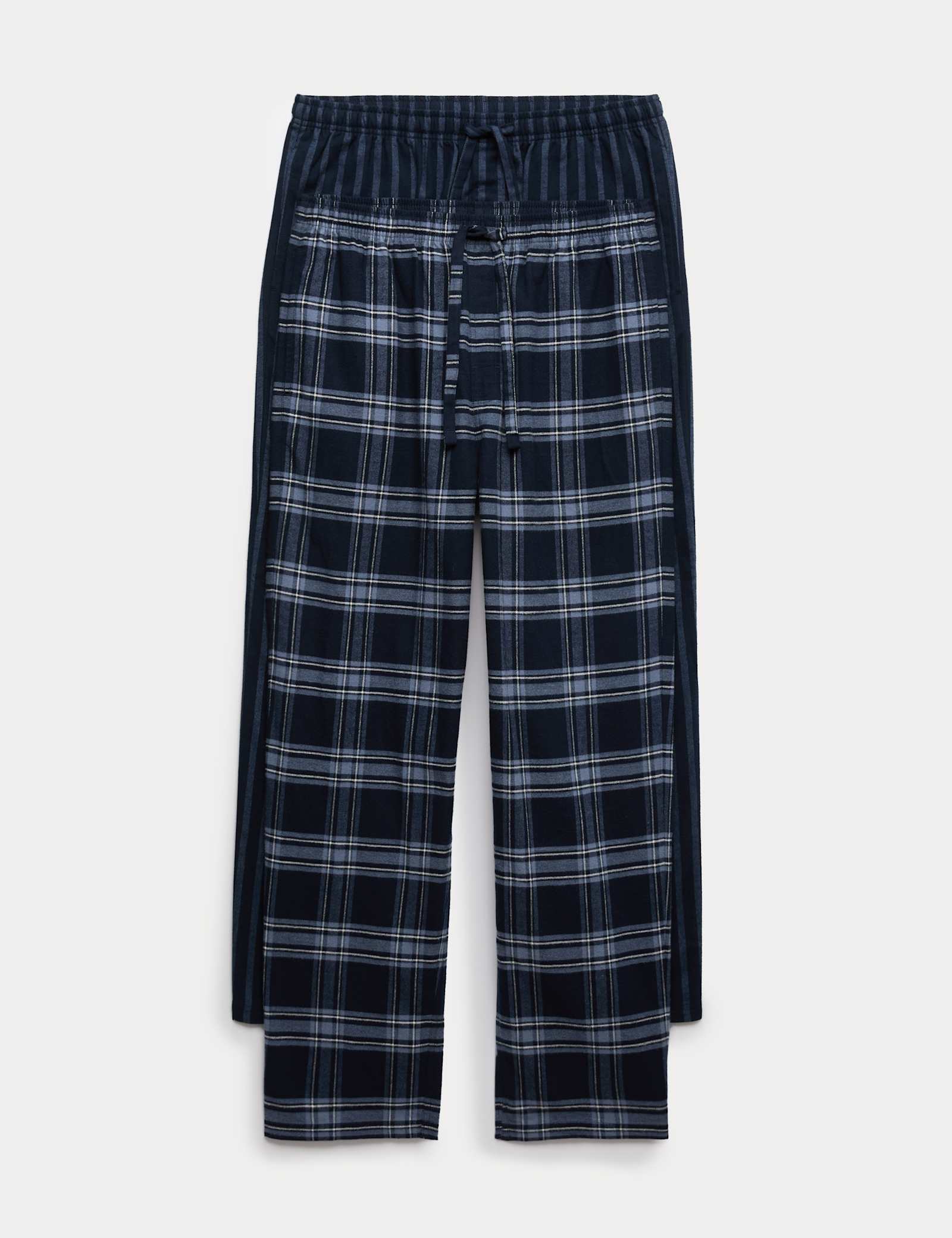 2 Pack Brushed Cotton Pyjama Bottoms - image 1