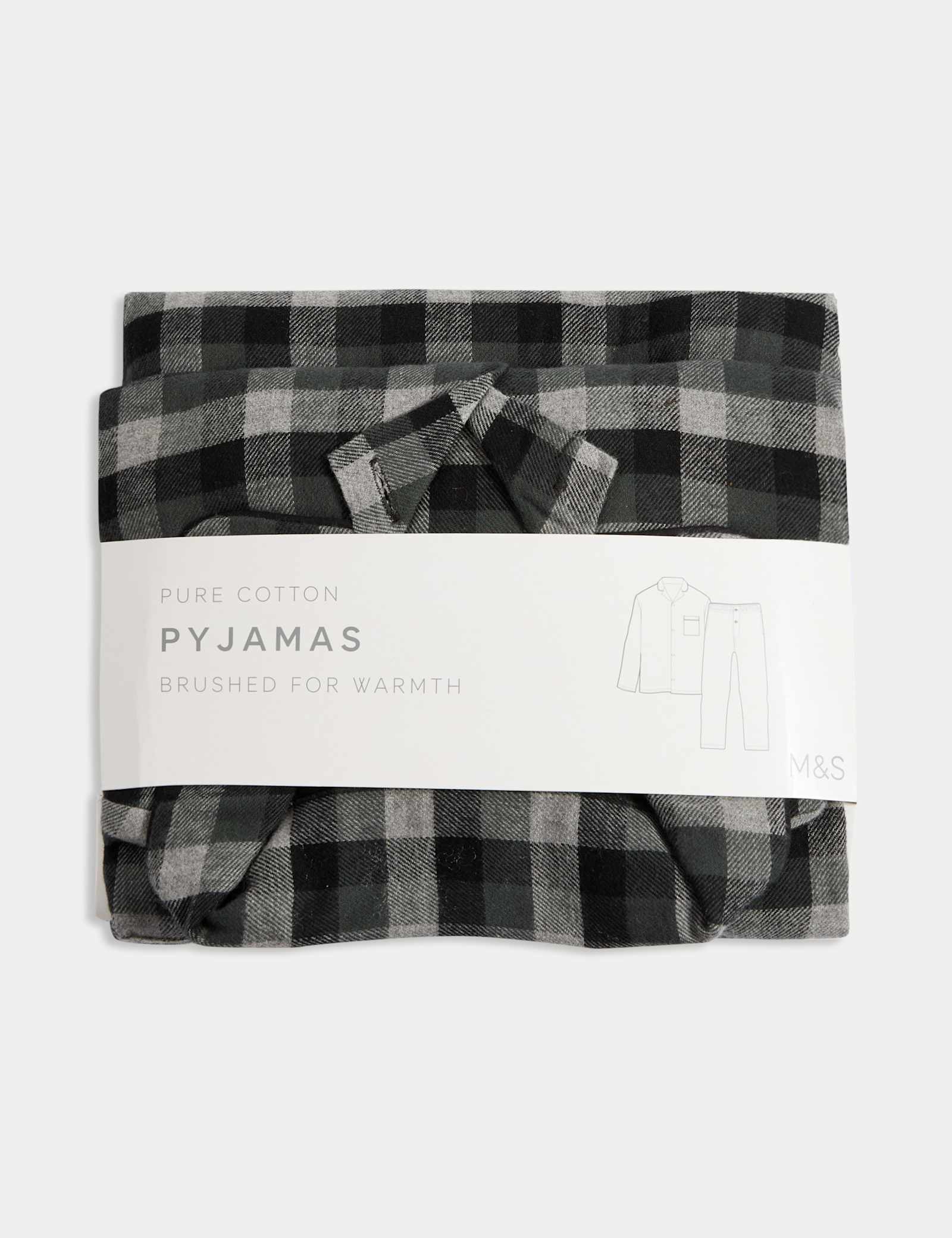 Brushed Cotton Checked Pyjama Set - image 4