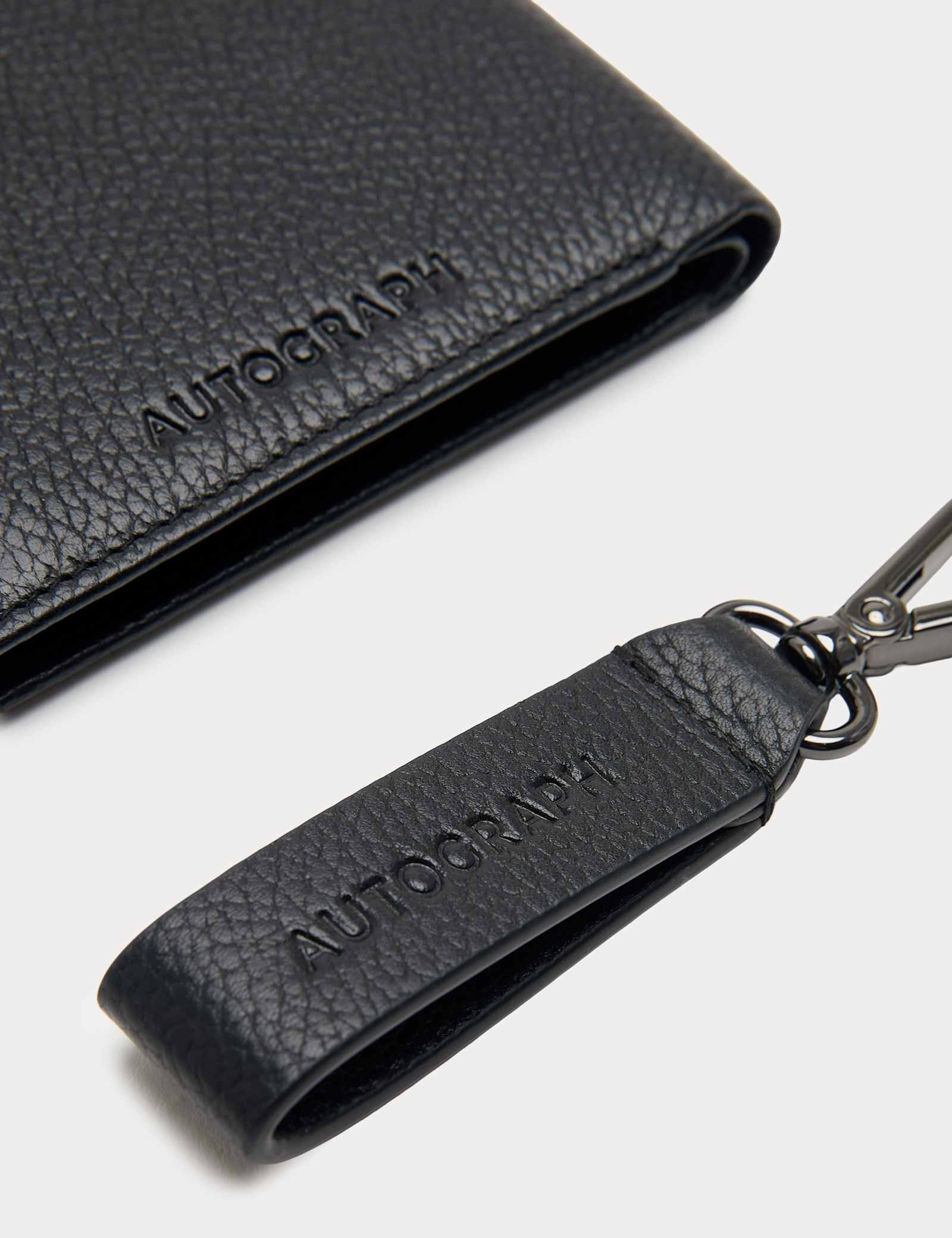 Leather Textured Wallet & Keyring Gift Set - image 4