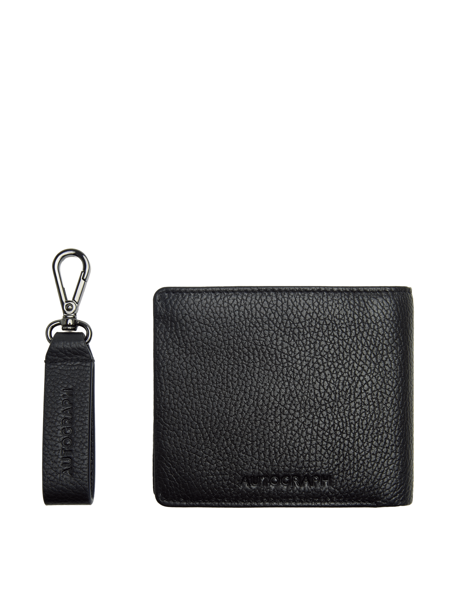 Leather Textured Wallet & Keyring Gift Set - image 2