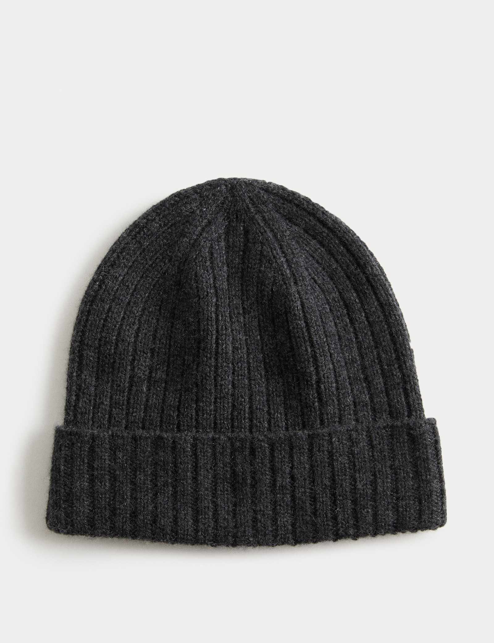 Pure Cashmere Knitted Beanie Hat - image 2